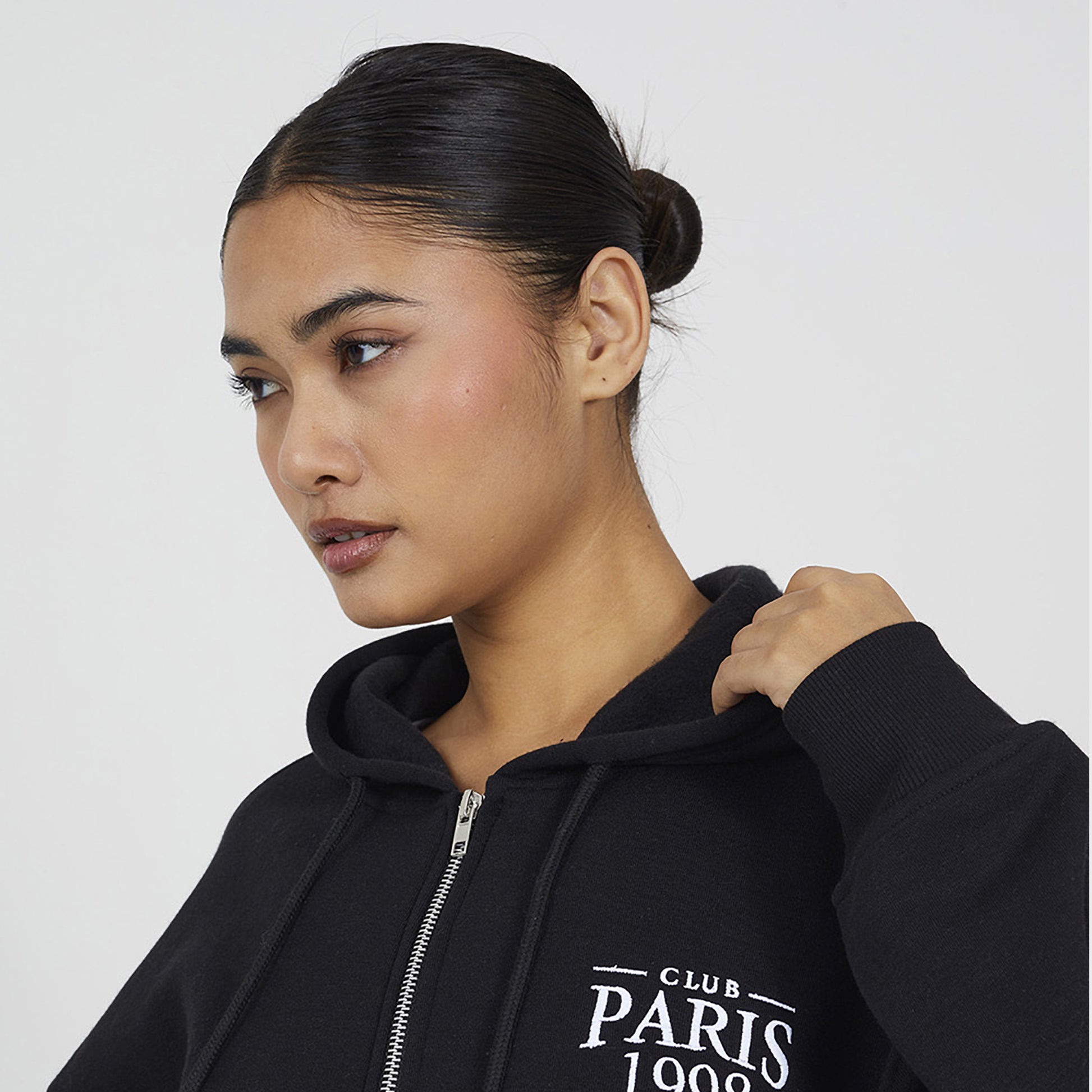 Brave Soul Black Zip Through Hoodie - Black Image 4