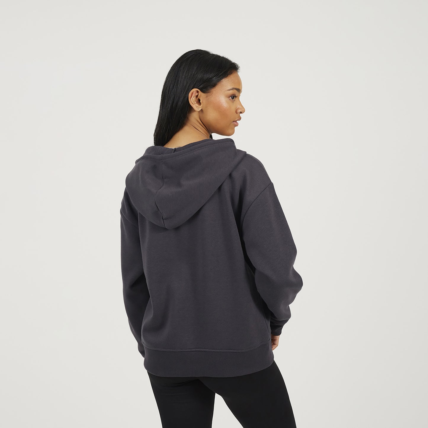 Brave Soul Charcoal Zip Through Hoodie - Charcoal Image 2