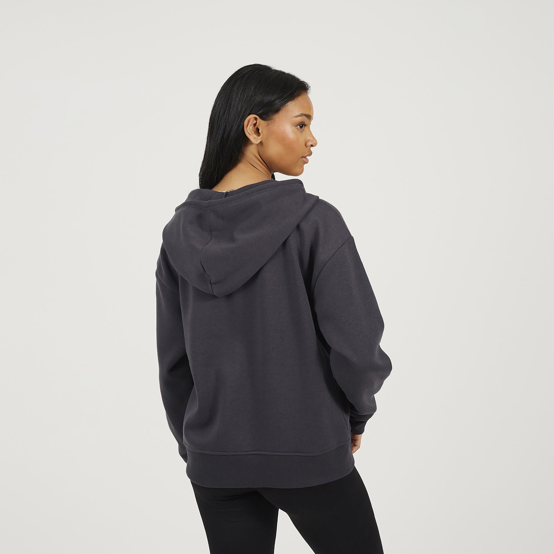 Brave Soul Charcoal Zip Through Hoodie - Charcoal Image 2