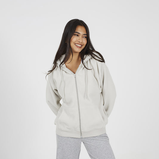 Brave Soul Grey Zip Through Polar Fleece Hoodie - Grey Image 1