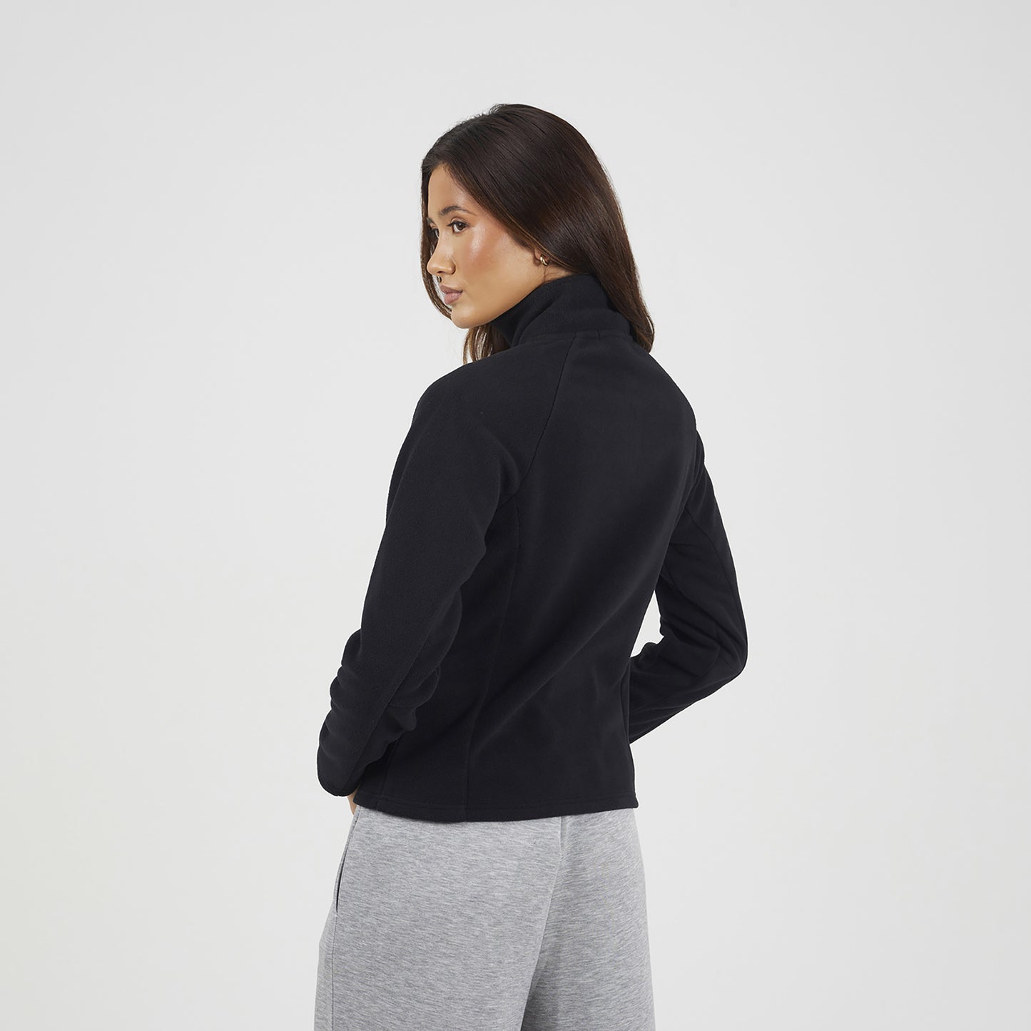 Brave Soul Black Quarter Zip Polar Fleece Sweatshirt - Black Image 2