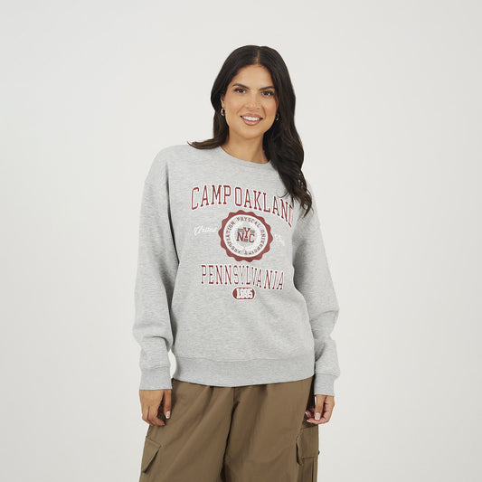 Brave Soul Grey Crew Neck Graphic Print Sweatshirt - Grey Image 1