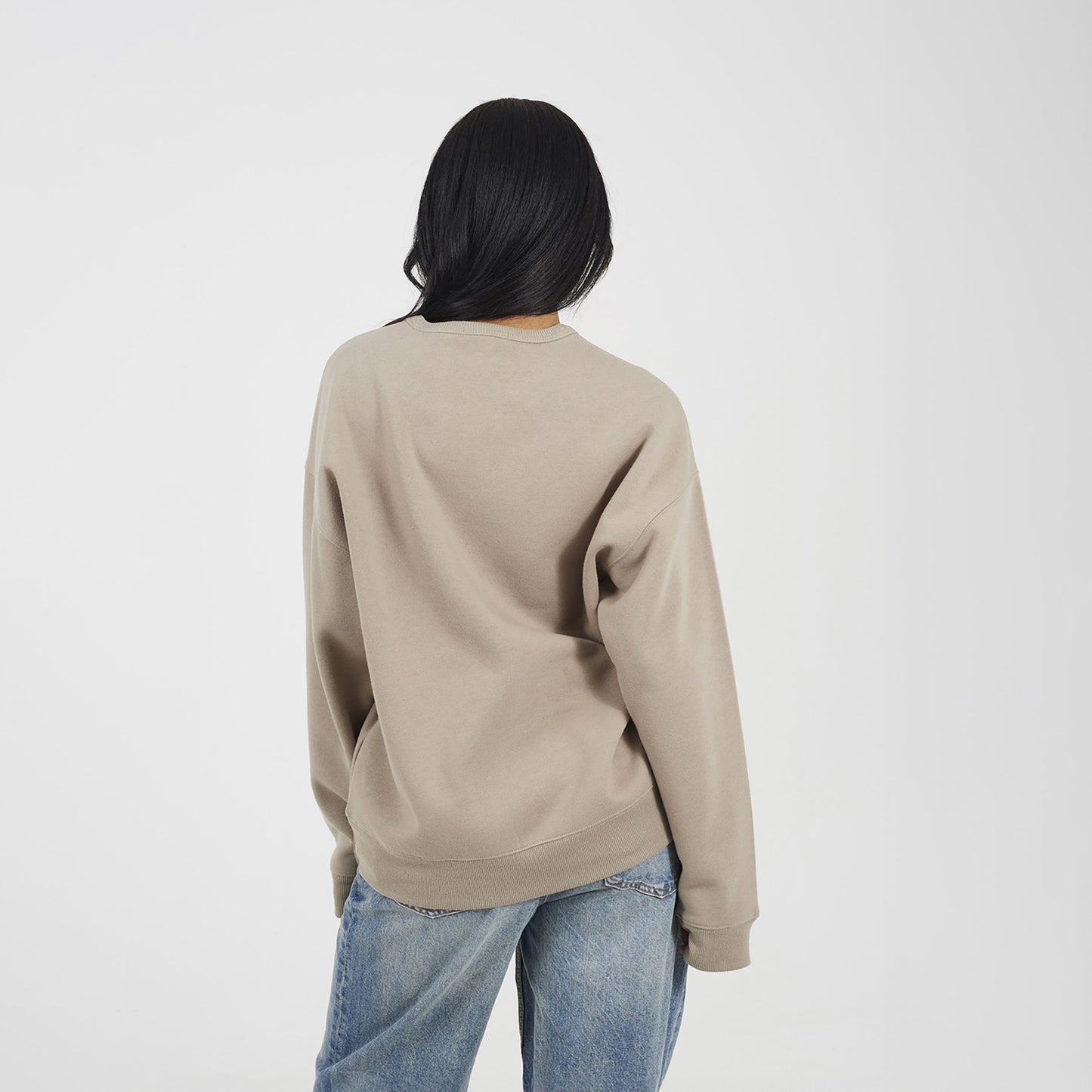 Brave Soul Taupe Slogan Crew Neck Sweatshirt - Taupe Image 2