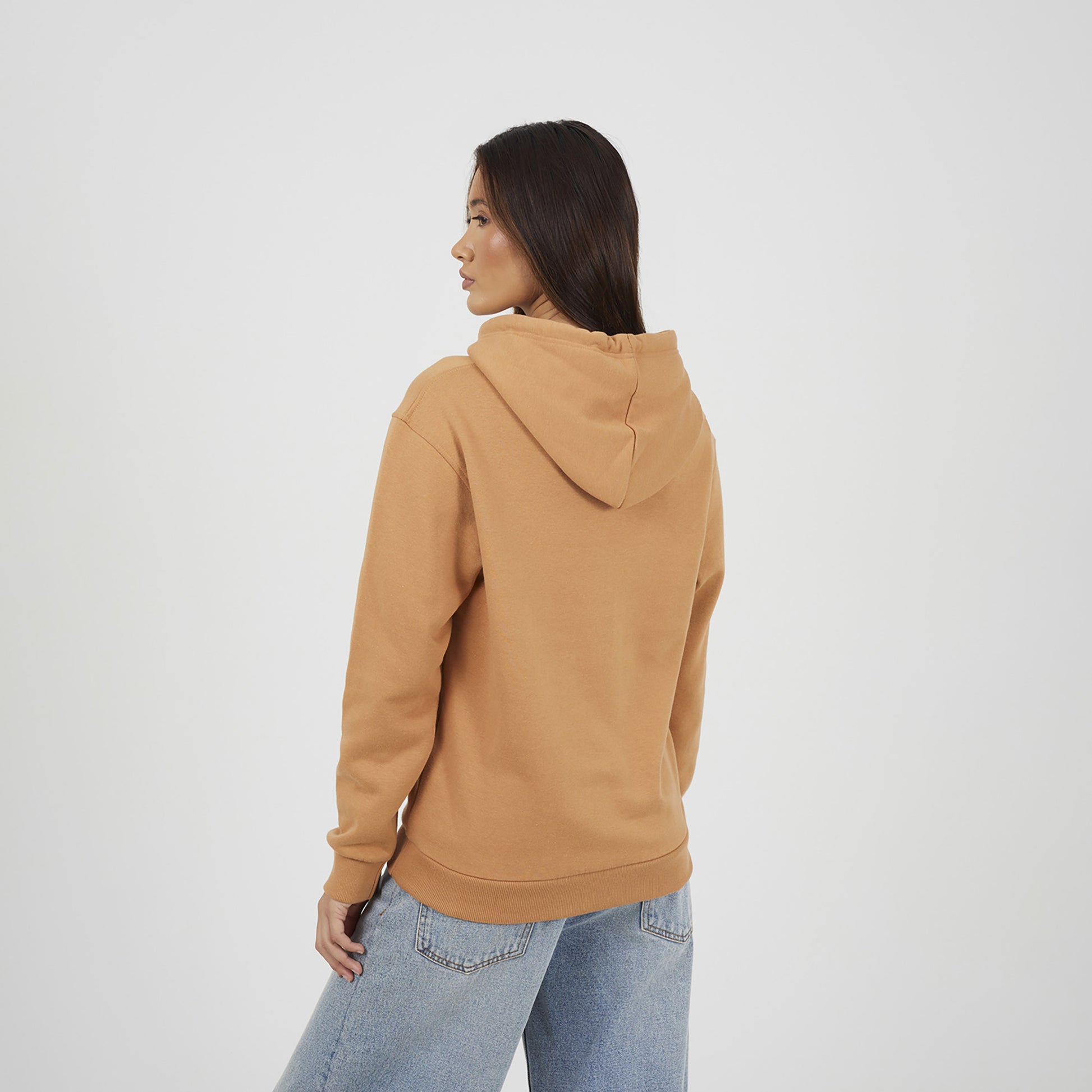 Brave Soul Tan Hoodie With Kangaroo Pocket - Tan Image 2