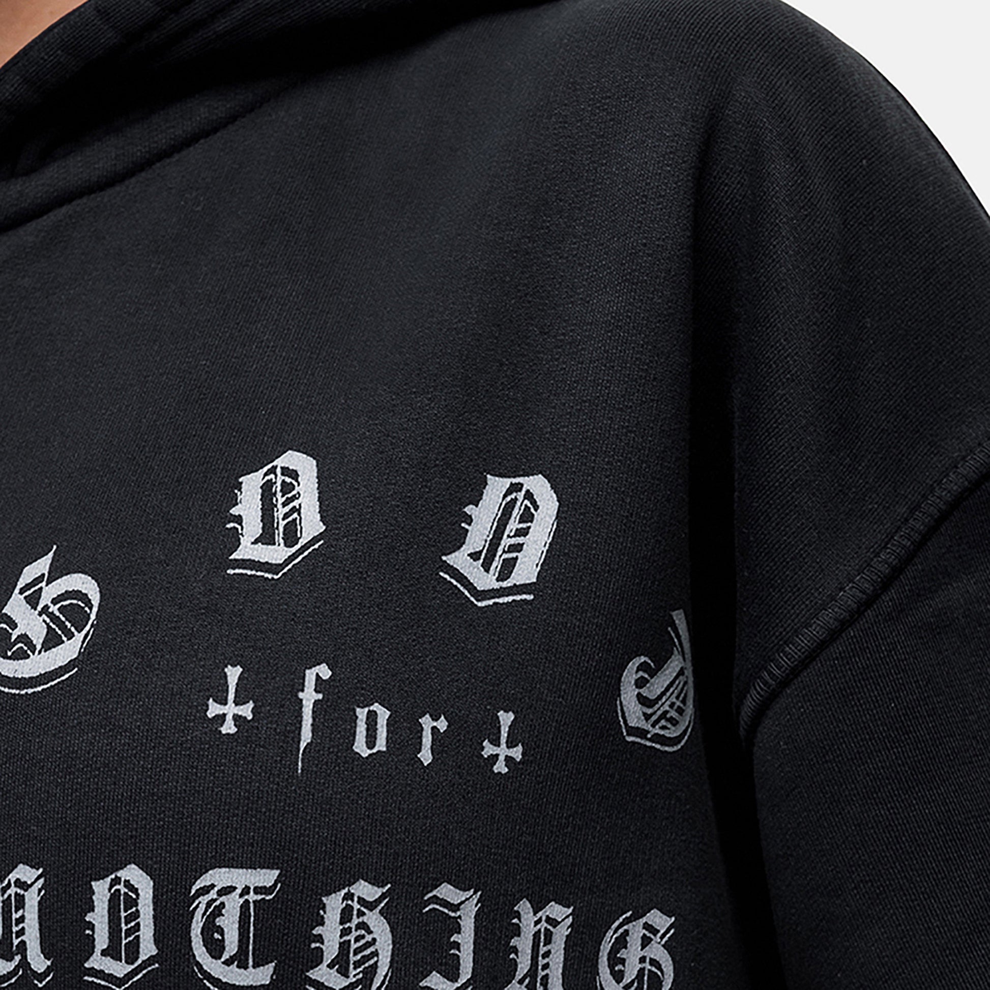 Good For Nothing Black Spray Effect Relaxed Zip Through Hoodie - Black Image 3