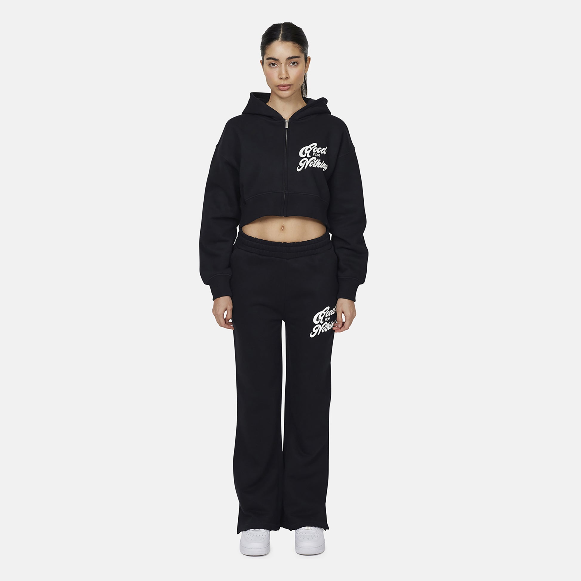 Good For Nothing Black Relaxed Hoodie - Black Image 3