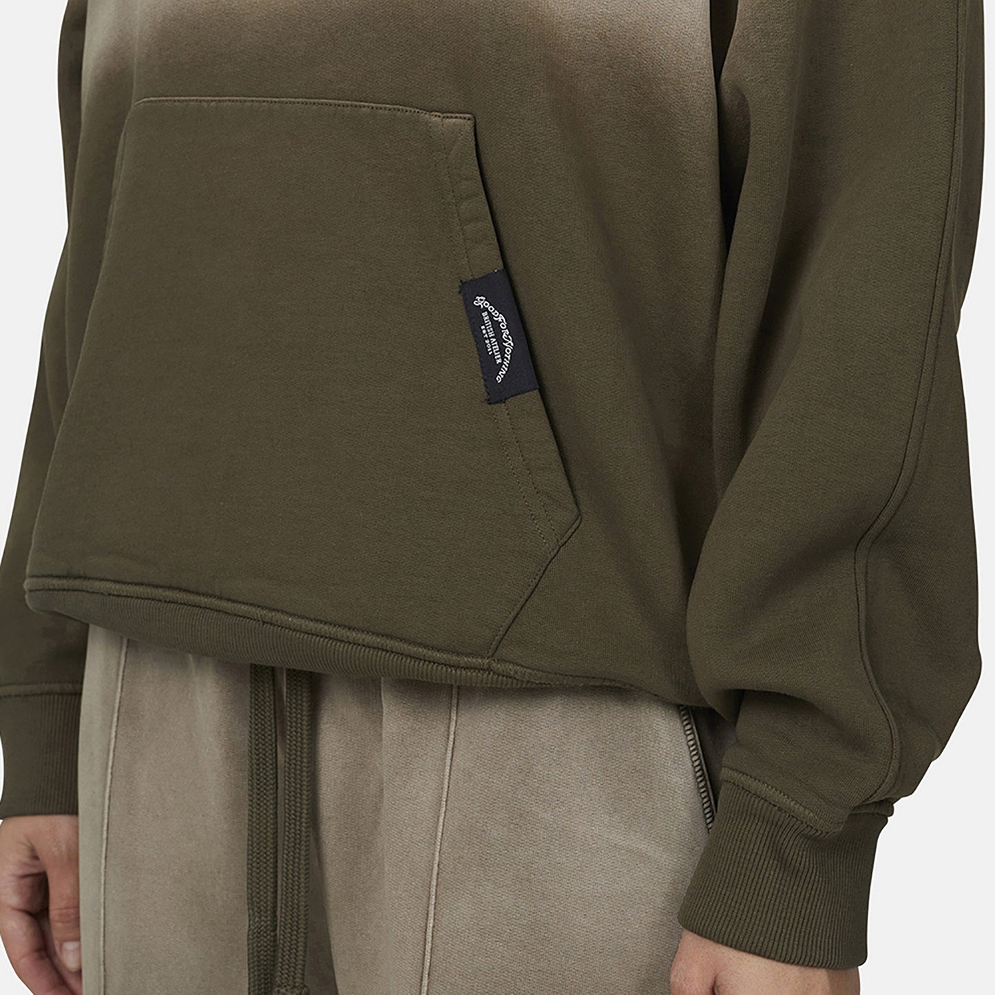 Good For Nothing Taupe Gradient Relaxed Hoodie - Taupe Image 3