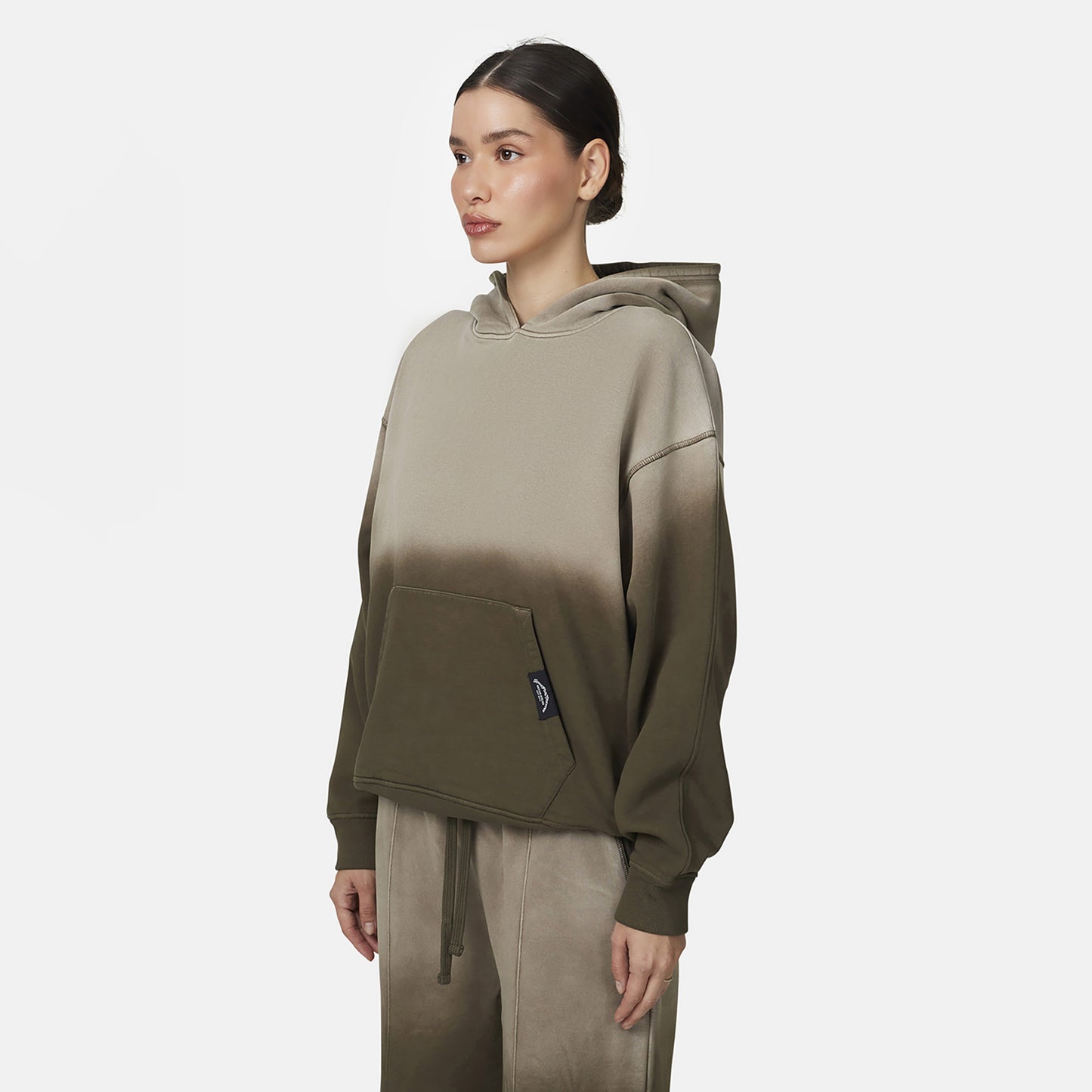 Good For Nothing Taupe Gradient Relaxed Hoodie - Taupe Image 1