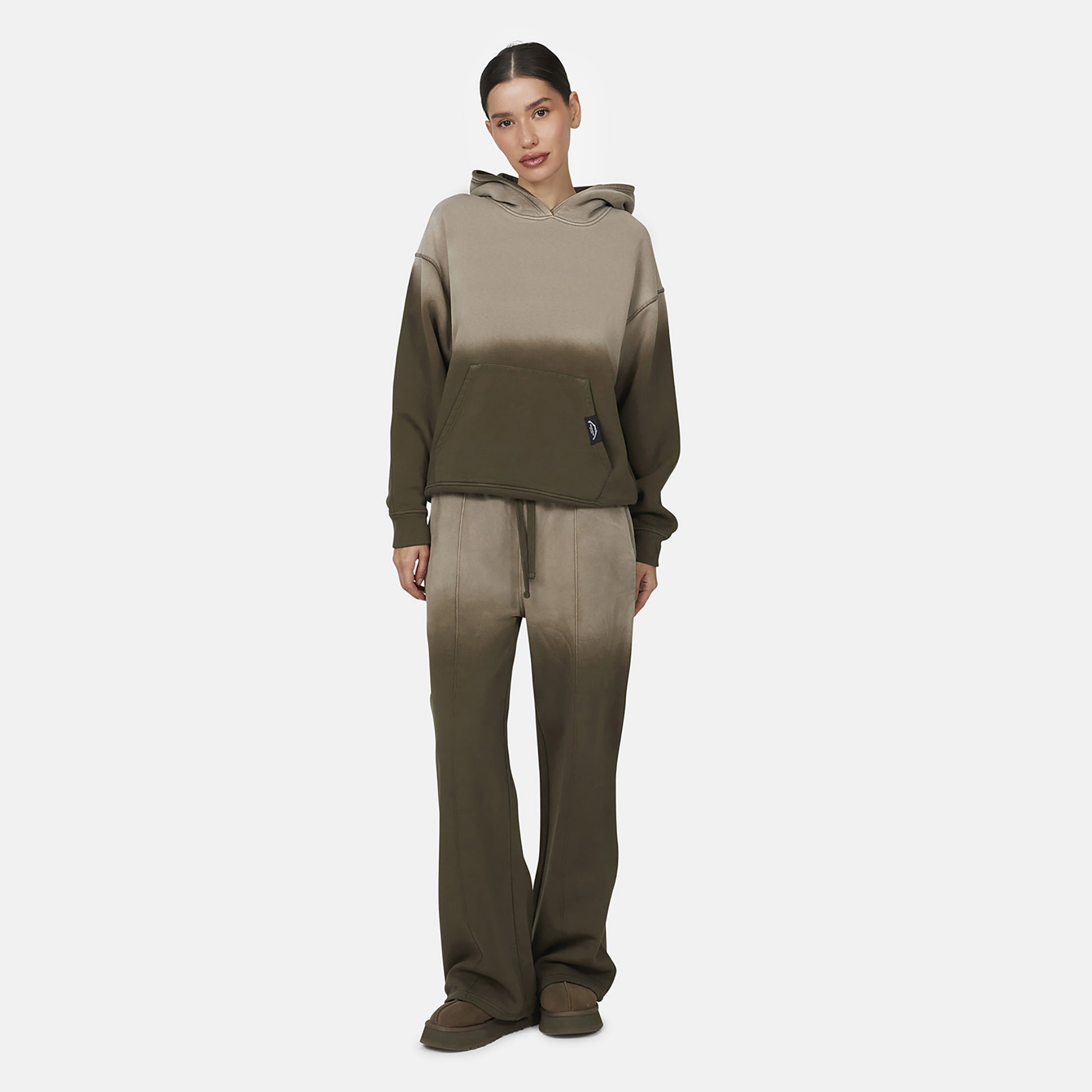 Good For Nothing Taupe Gradient Relaxed Hoodie - Taupe Image 4