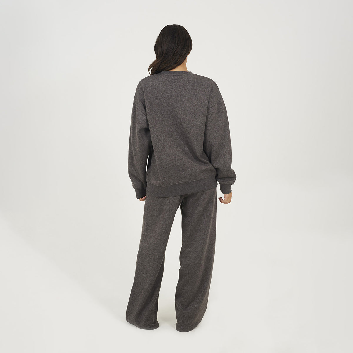 Brave Soul Charcoal Crew Neck Embroidered Sweatshirt - Charcoal Image 2
