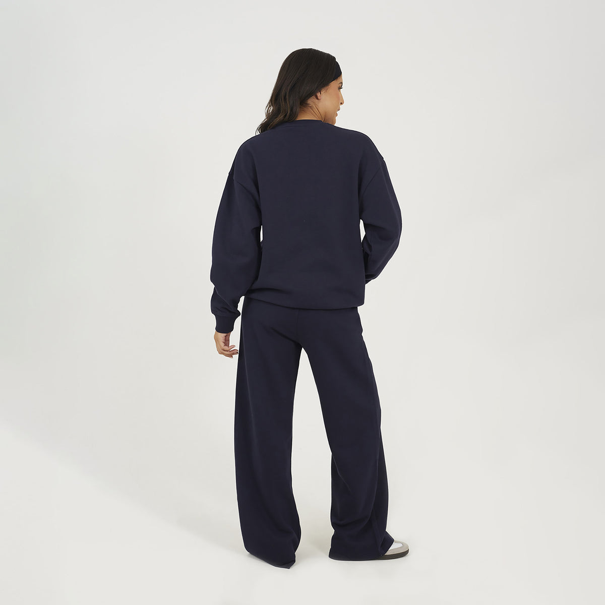 Brave Soul Navy Crew Neck Embroidered Sweatshirt - Navy Image 2