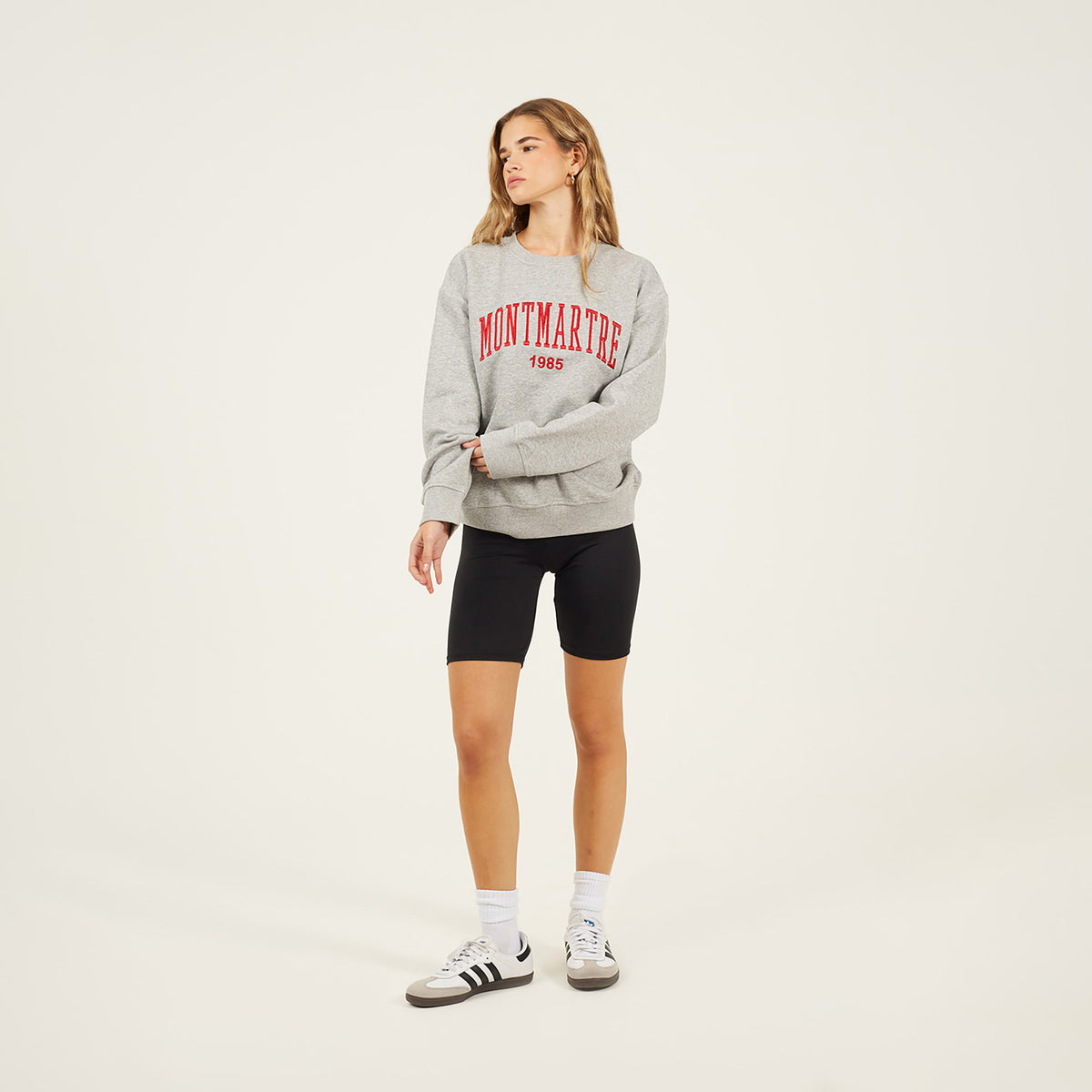 Brave Soul Grey Crew Neck Embroidered Sweatshirt - Grey Image 3