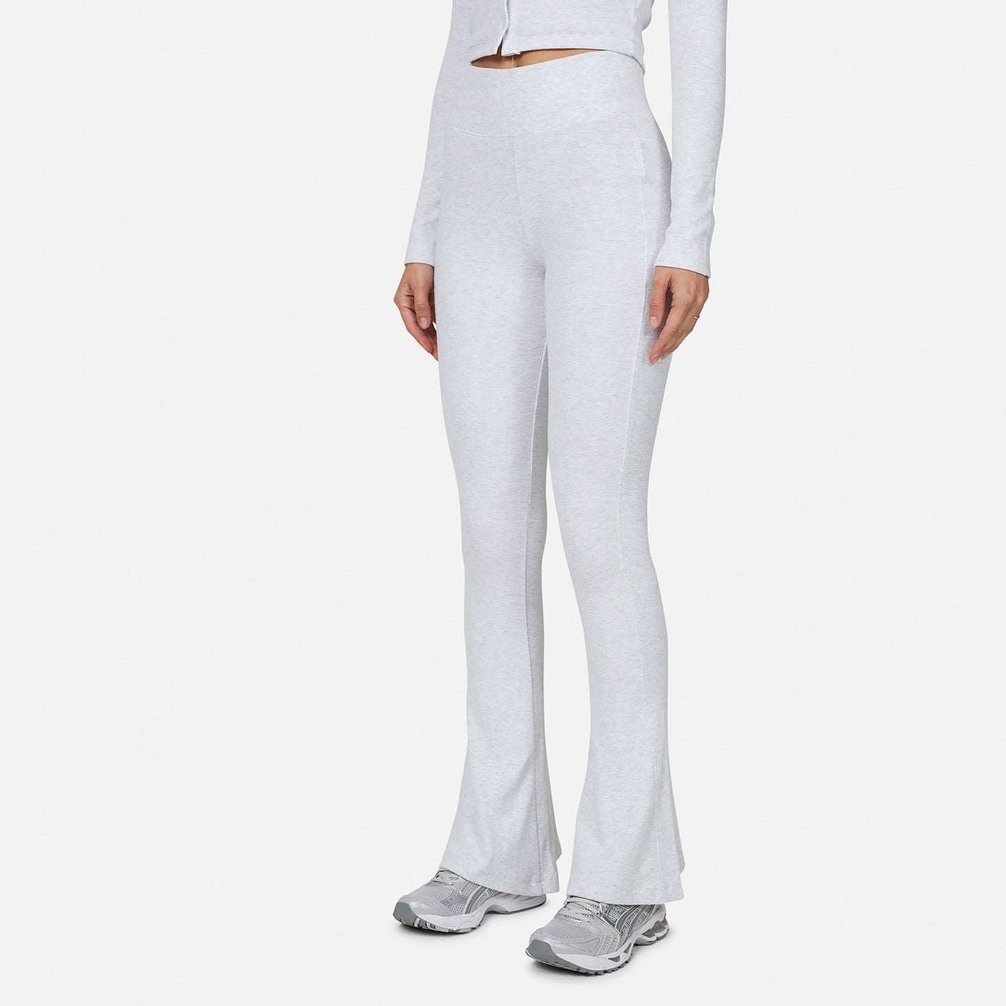 Good For Nothing Brown Flared Ribbed Leggings - Brown Image 3
