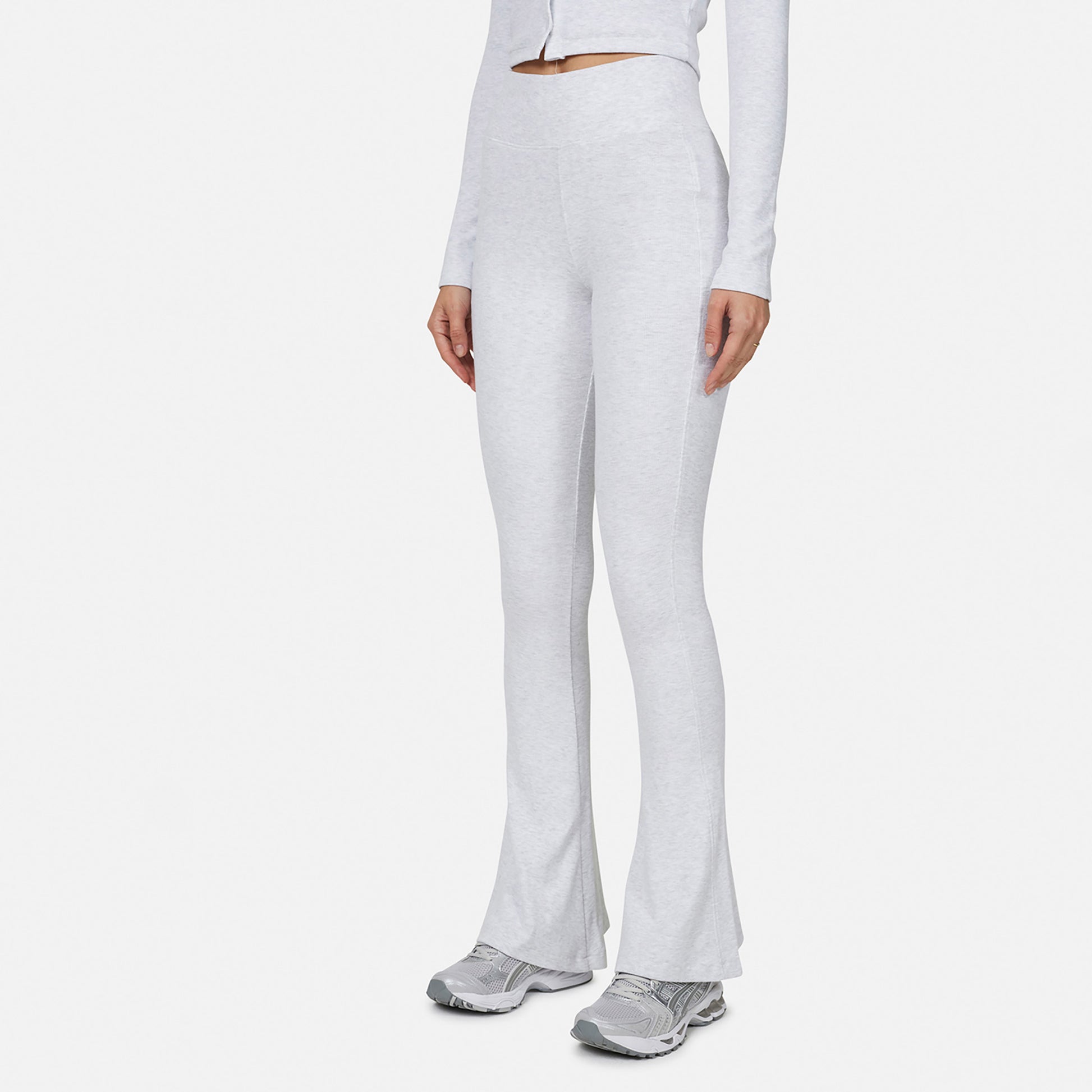 Good For Nothing Brown Flared Ribbed Leggings - Brown Image 3