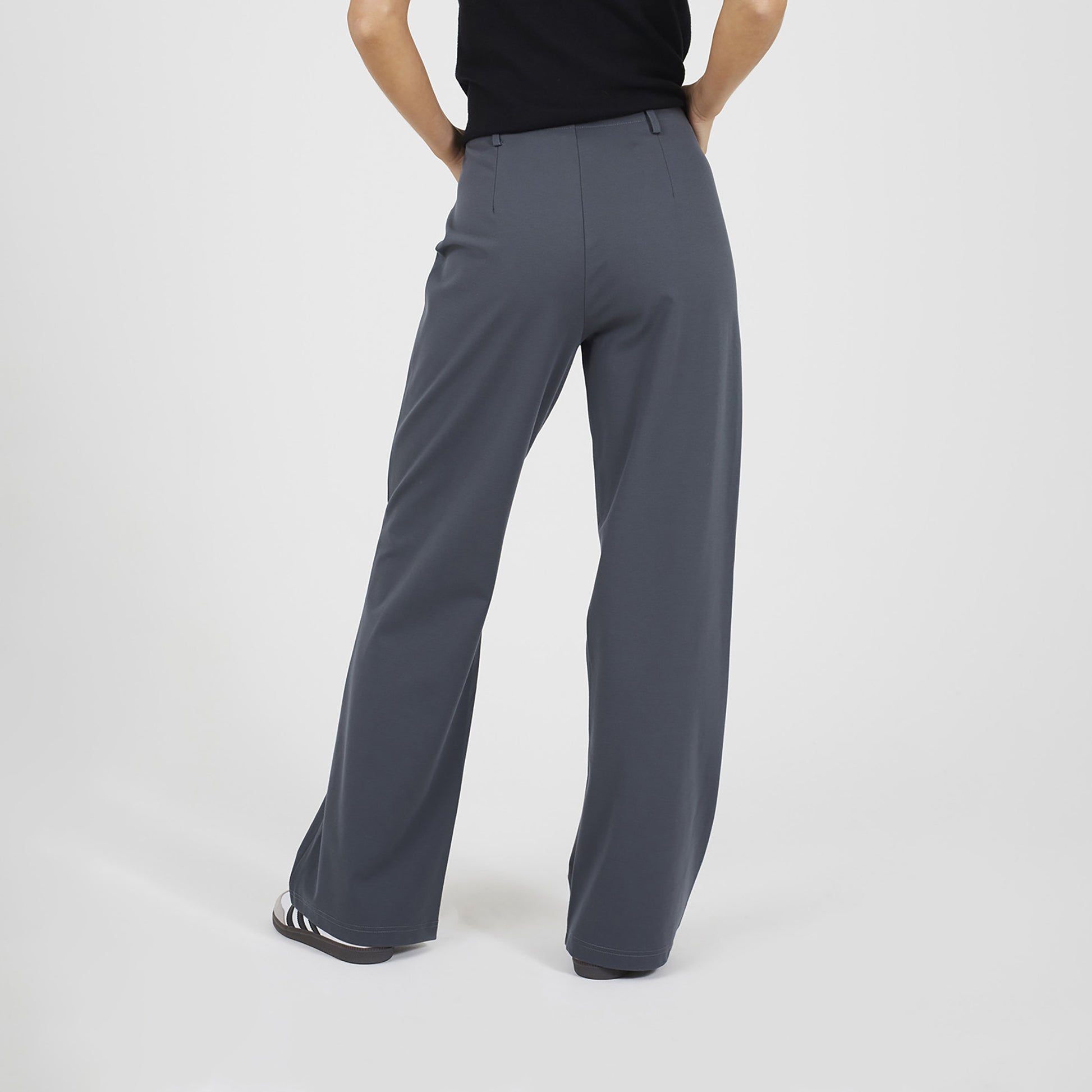 Brave Soul Charcoal Straight Leg Jersey Trousers - Charcoal Image 2