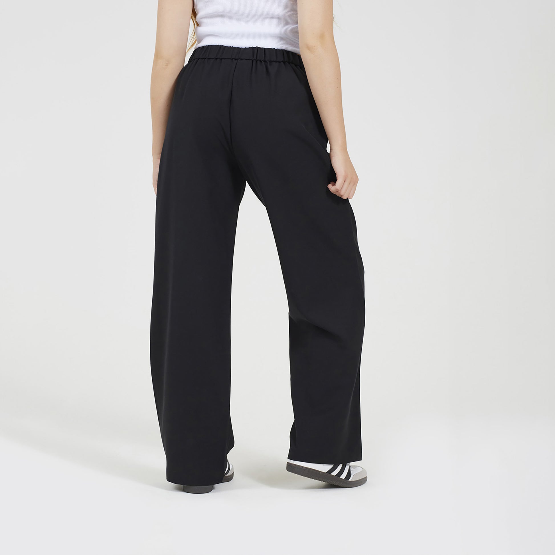 Brave Soul Black High Waisted Wide Leg Trousers - Black Image 2
