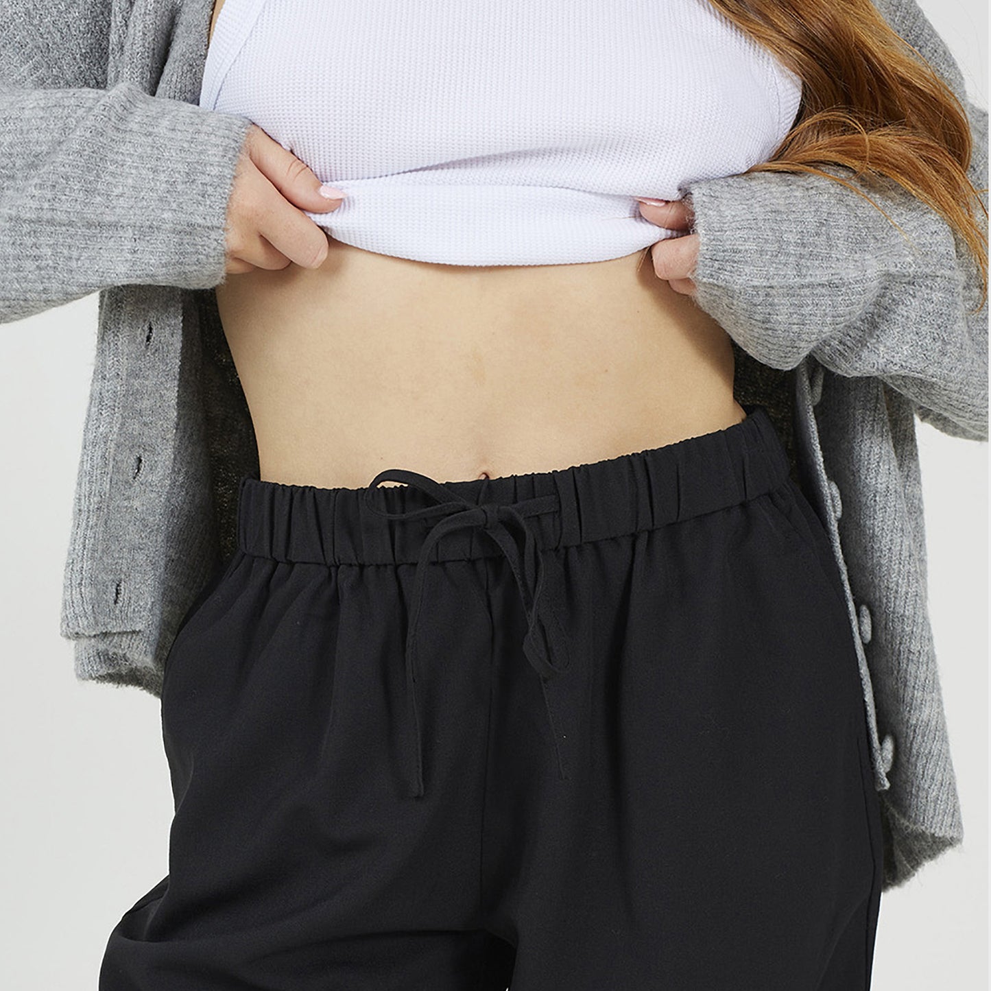 Brave Soul Black High Waisted Wide Leg Trousers - Black Image 4