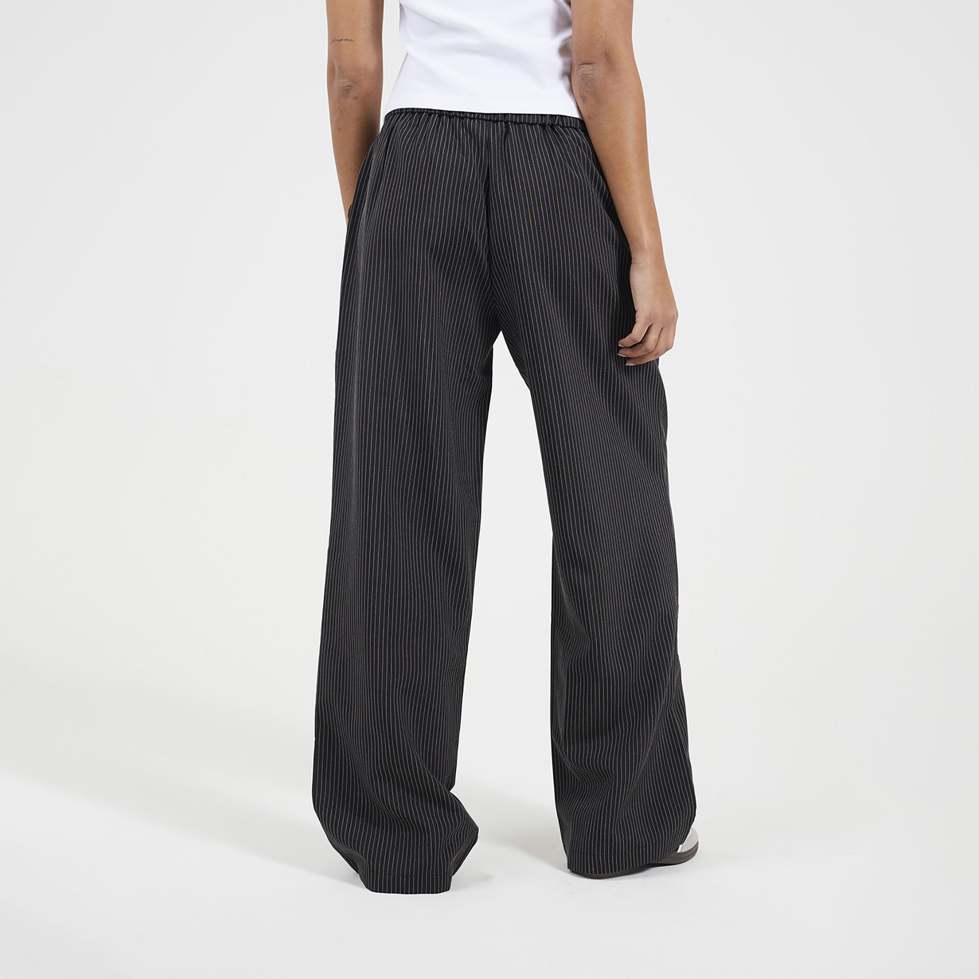 Brave Soul Black Stripe Straight Leg Suit Trousers - Black Image 2