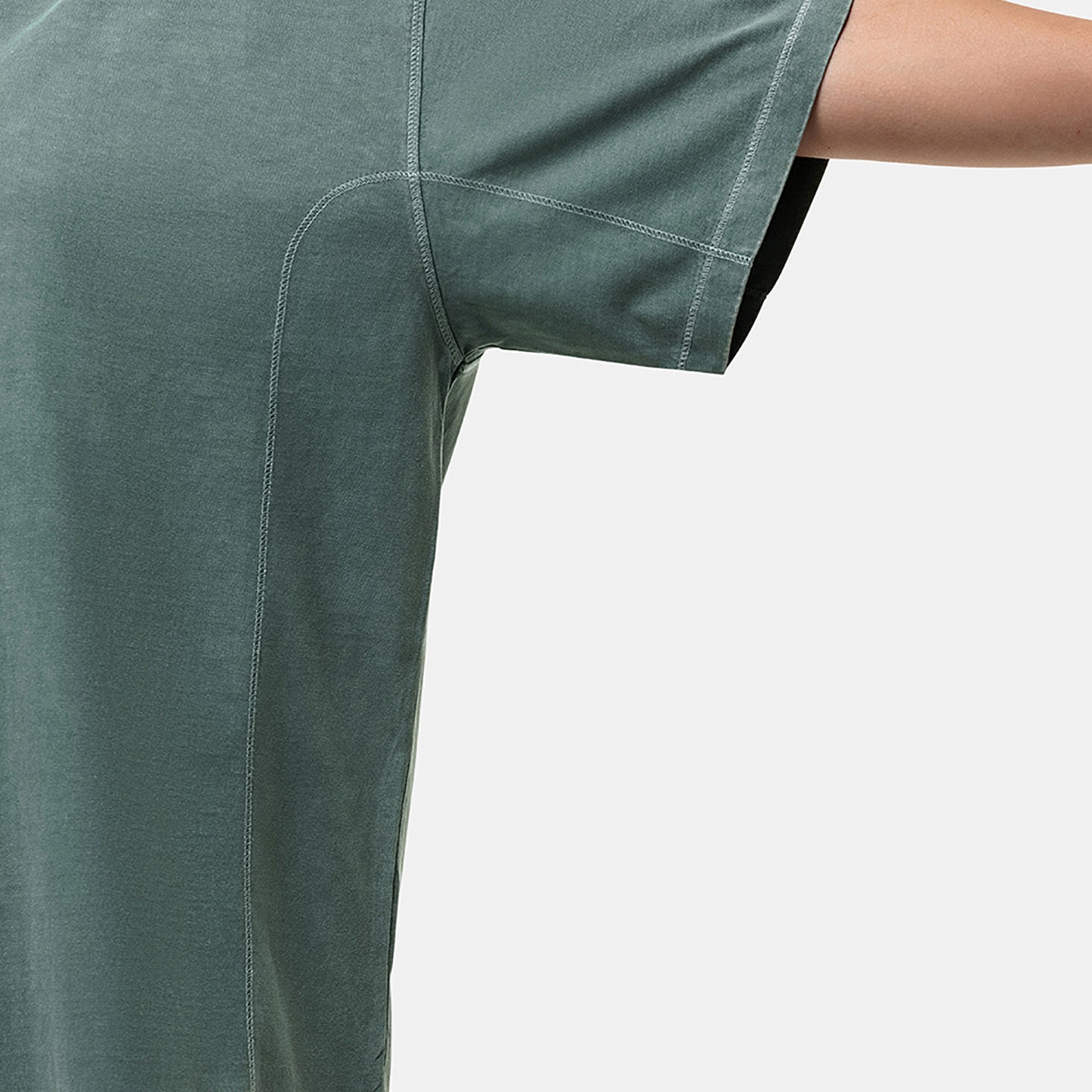 Good For Nothing Green Vintage Oversized T-Shirt - Green Image 3