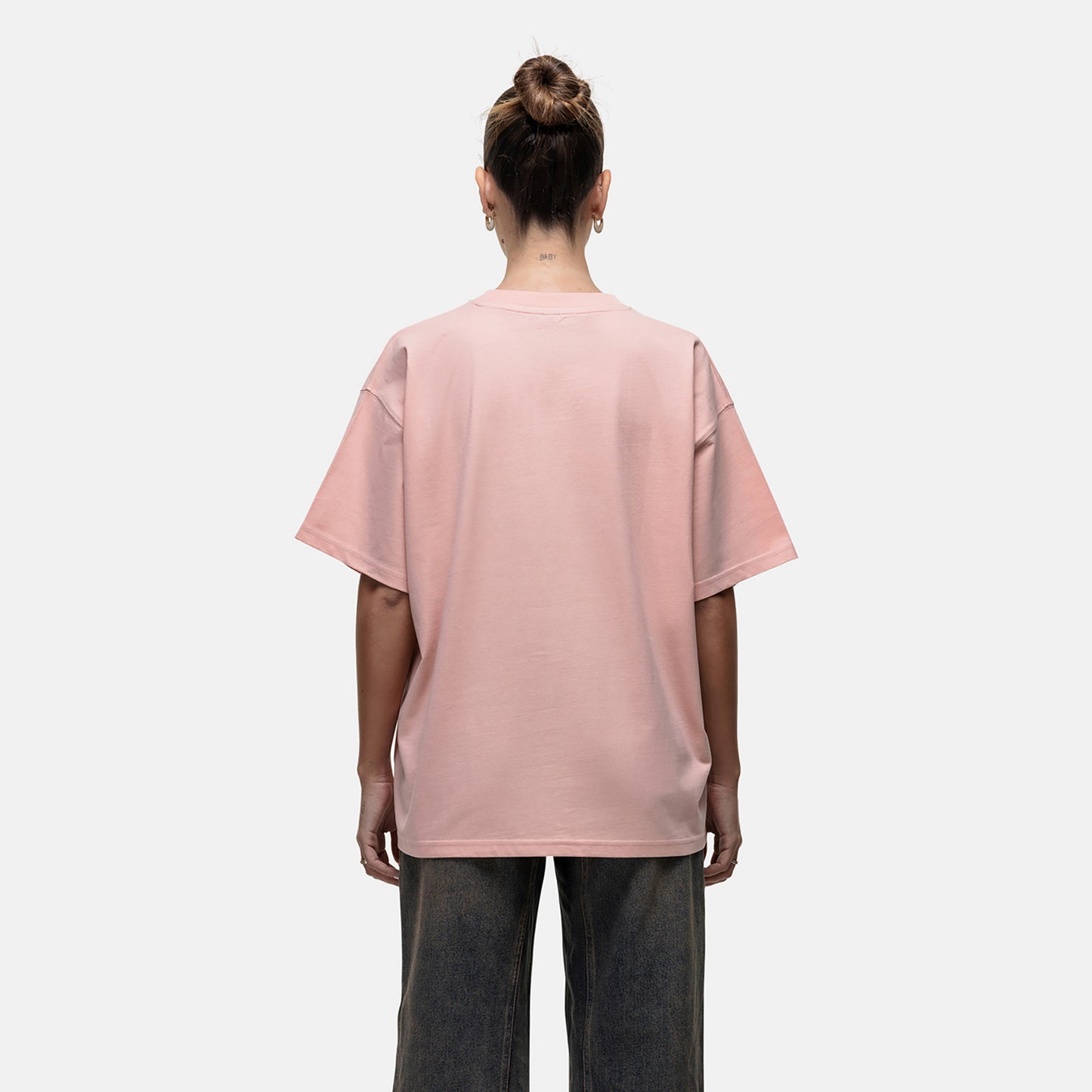 Good For Nothing Pink Graphic Print Oversized T-Shirt - Pink Image 2