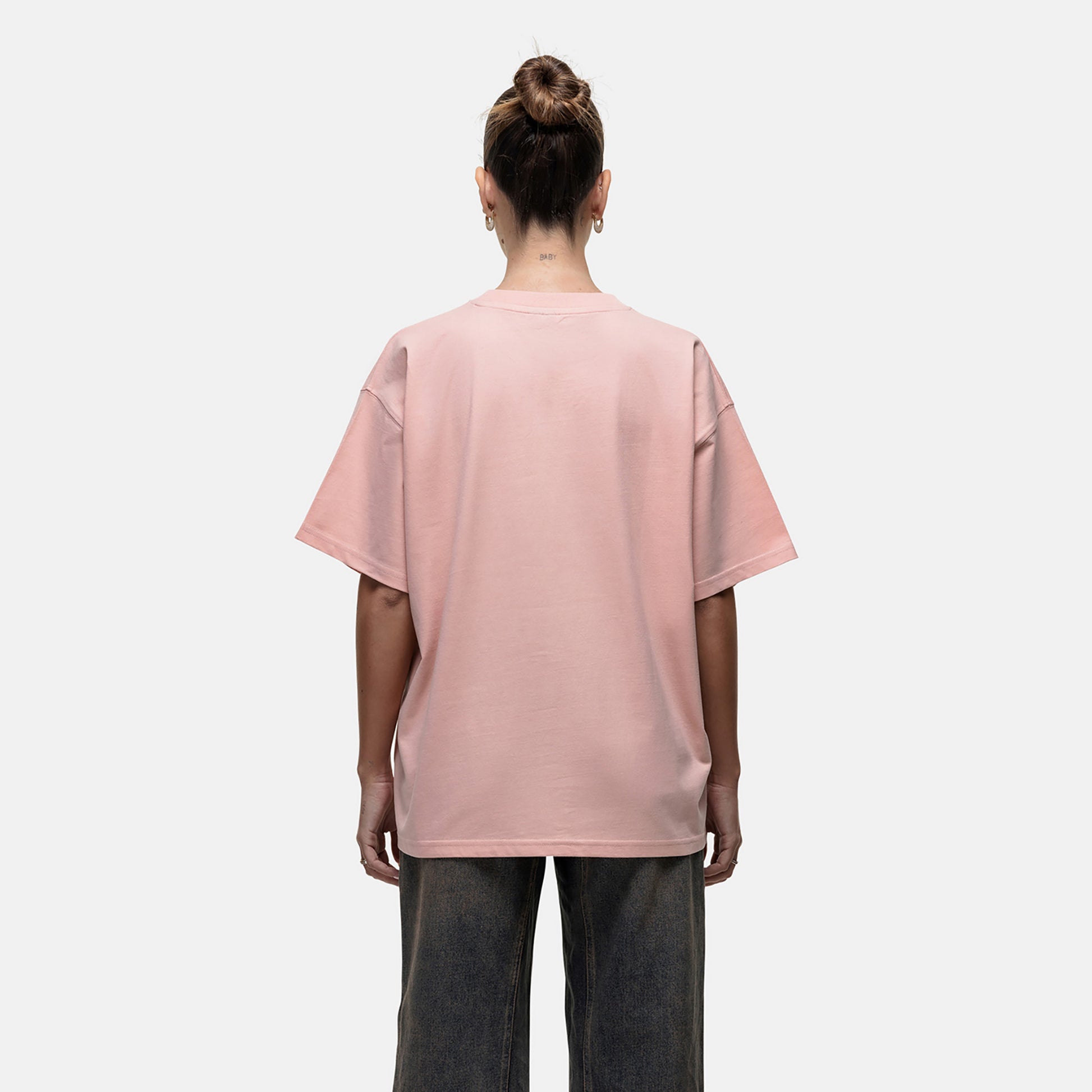 Good For Nothing Pink Graphic Print Oversized T-Shirt - Pink Image 2