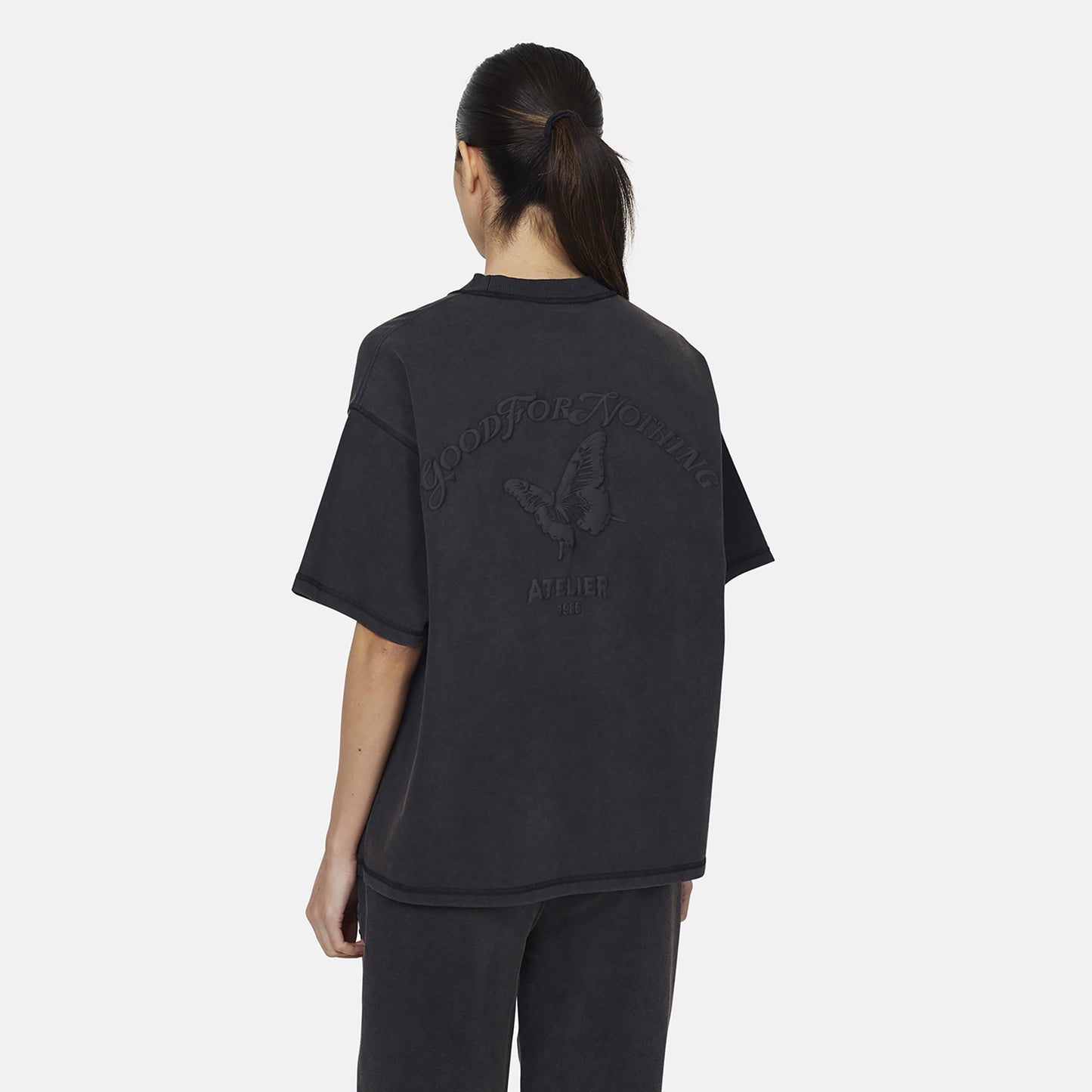 Good For Nothing Black Relaxed Fit T-Shirt - Black Image 2