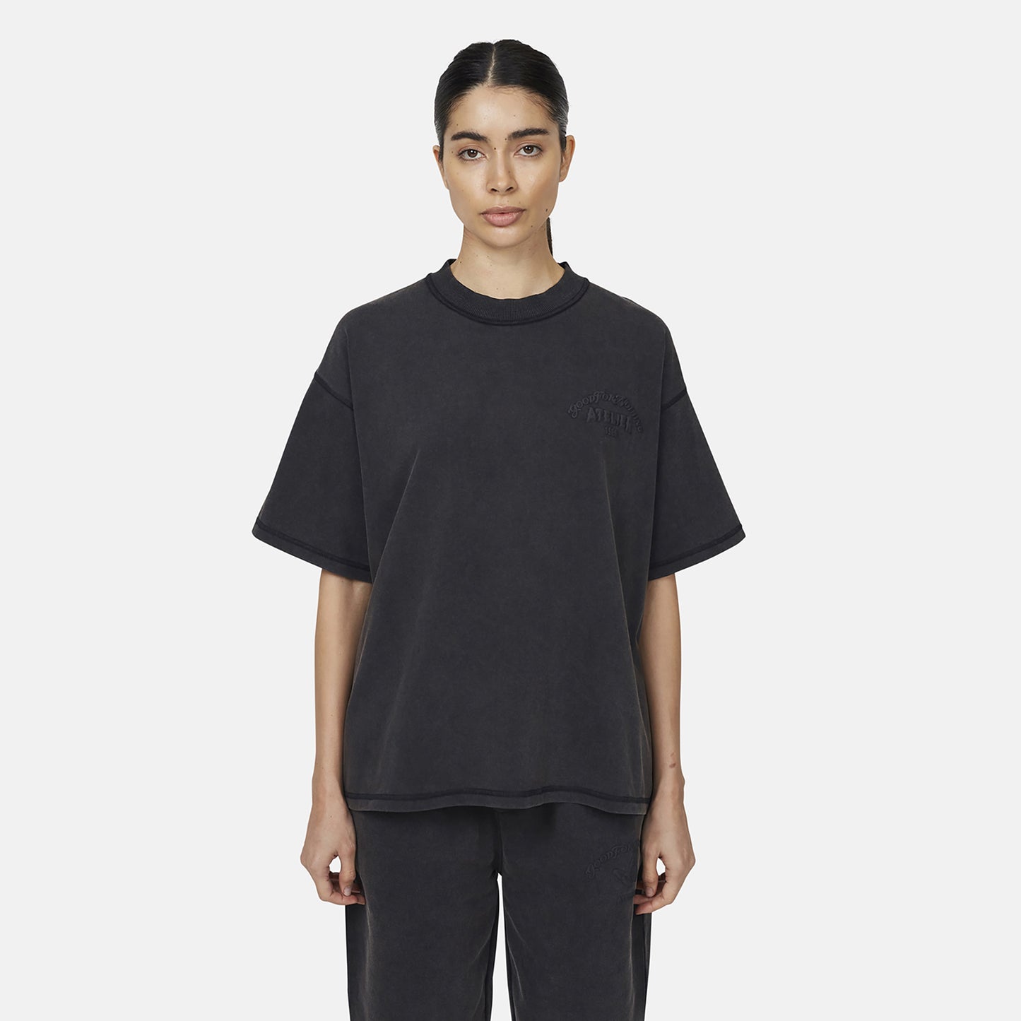 Good For Nothing Black Relaxed Fit T-Shirt - Black Image 1