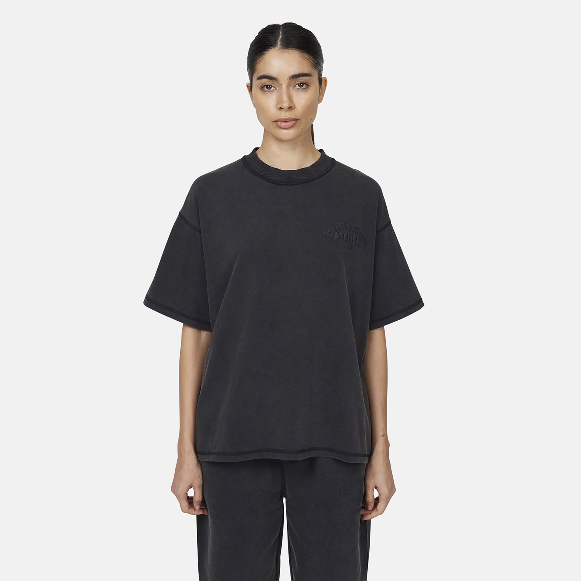 Good For Nothing Black Relaxed Fit T-Shirt - Black Image 1