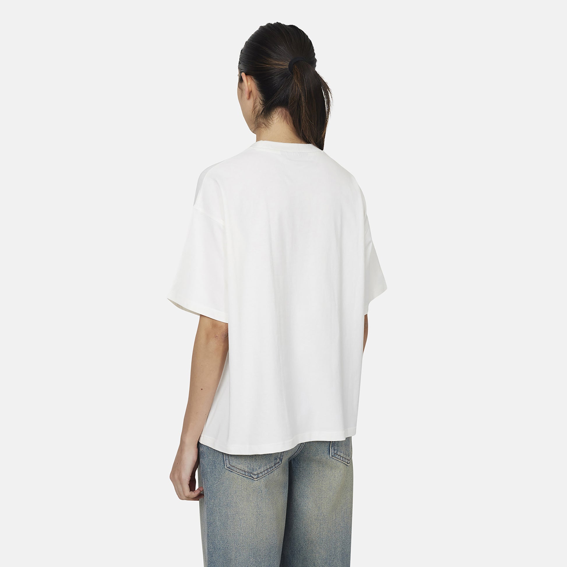 Good For Nothing White Oversized Puff Print T-Shirt - White Image 2