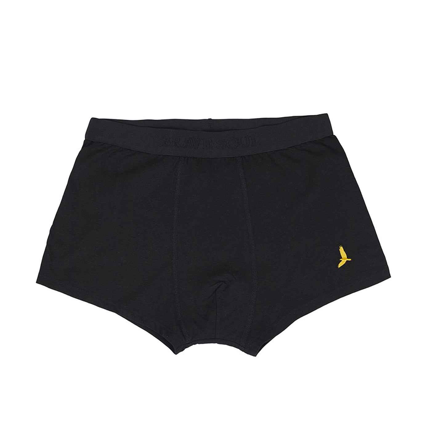 Brave Soul Black Pack of 5 Boxers with Embroidery Detail - Black Image 2