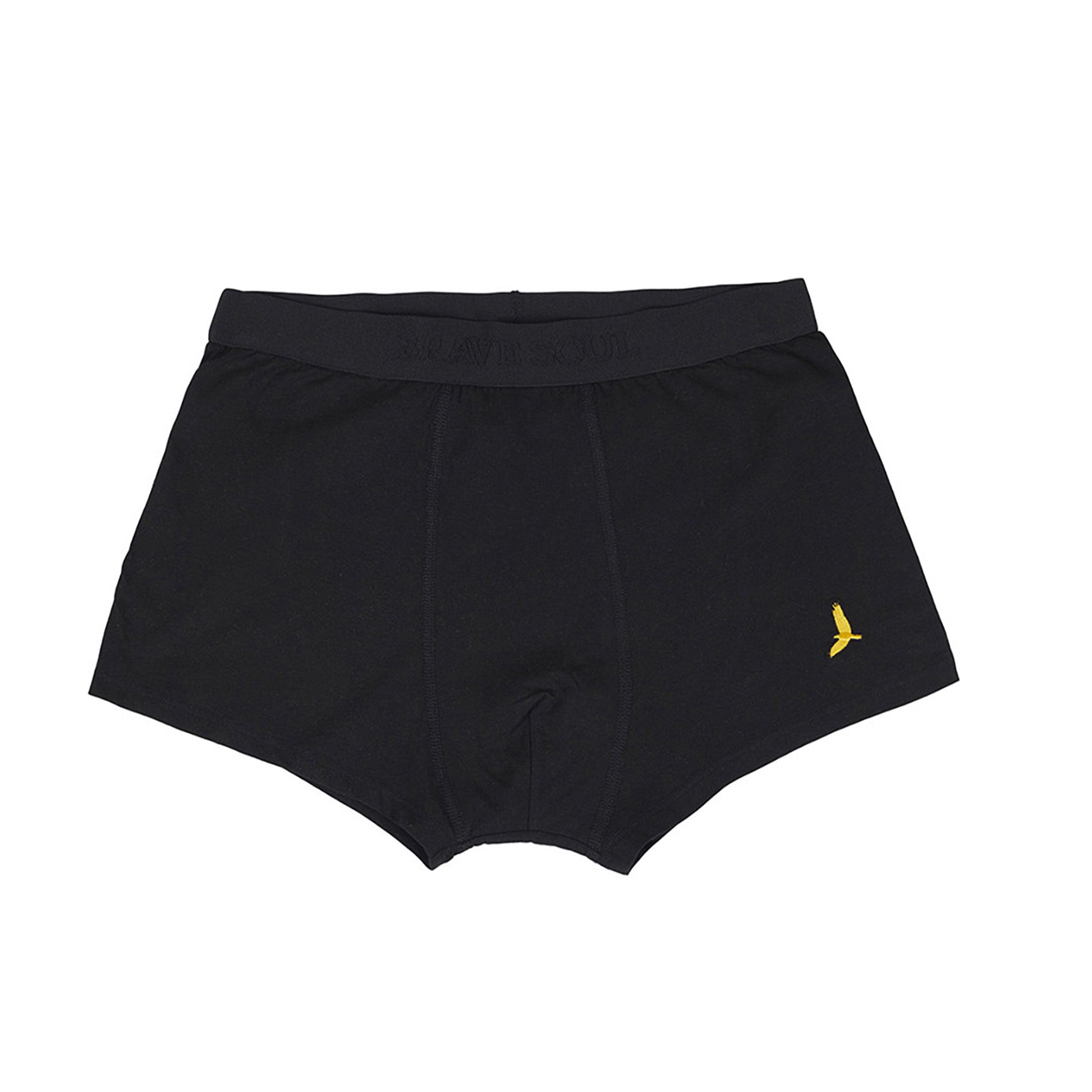 Brave Soul Black Pack of 5 Boxers with Embroidery Detail - Black Image 2