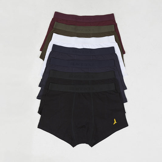 Brave Soul Black Pack of 7 Boxers with Embroidery Detail - Black Image 1