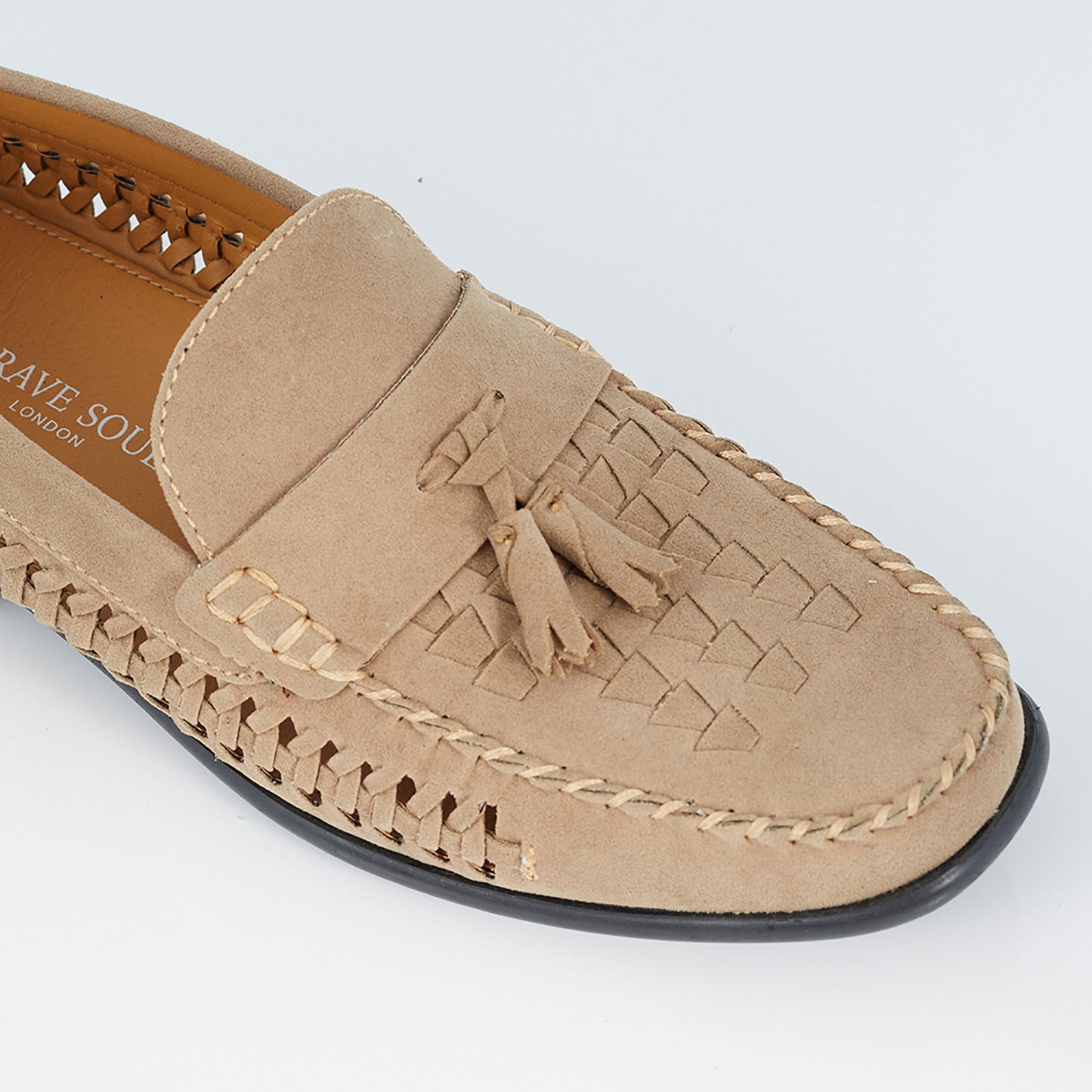 Brave Soul Light Sand Faux Suede Woven Loafers - Light Sand Image 3