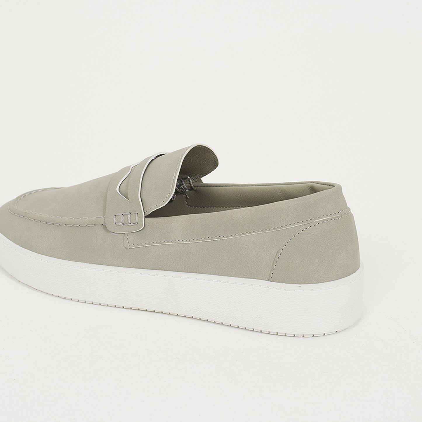 Brave Soul Grey Faux Suede Loafers - Grey Image 2