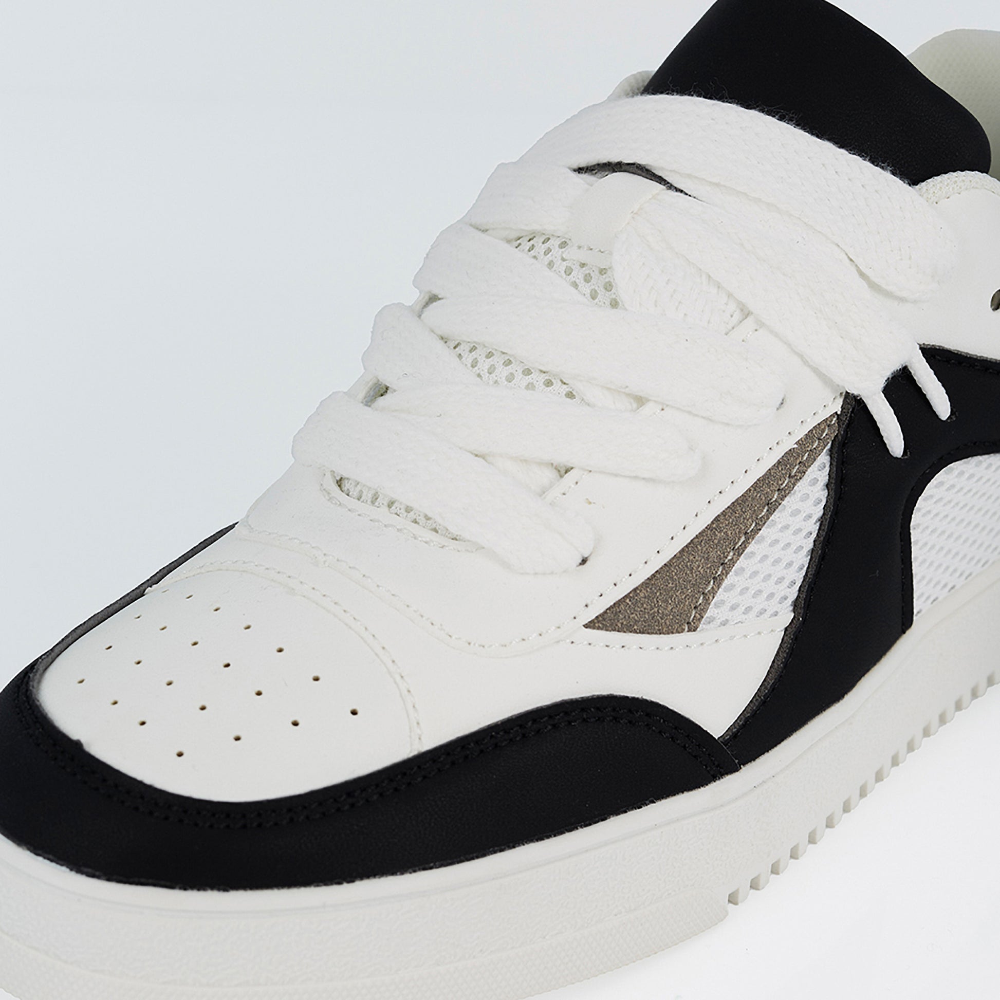 Brave Soul White Faux Leather Trainers - White Image 3