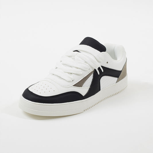 Brave Soul White Faux Leather Trainers - White Image 1