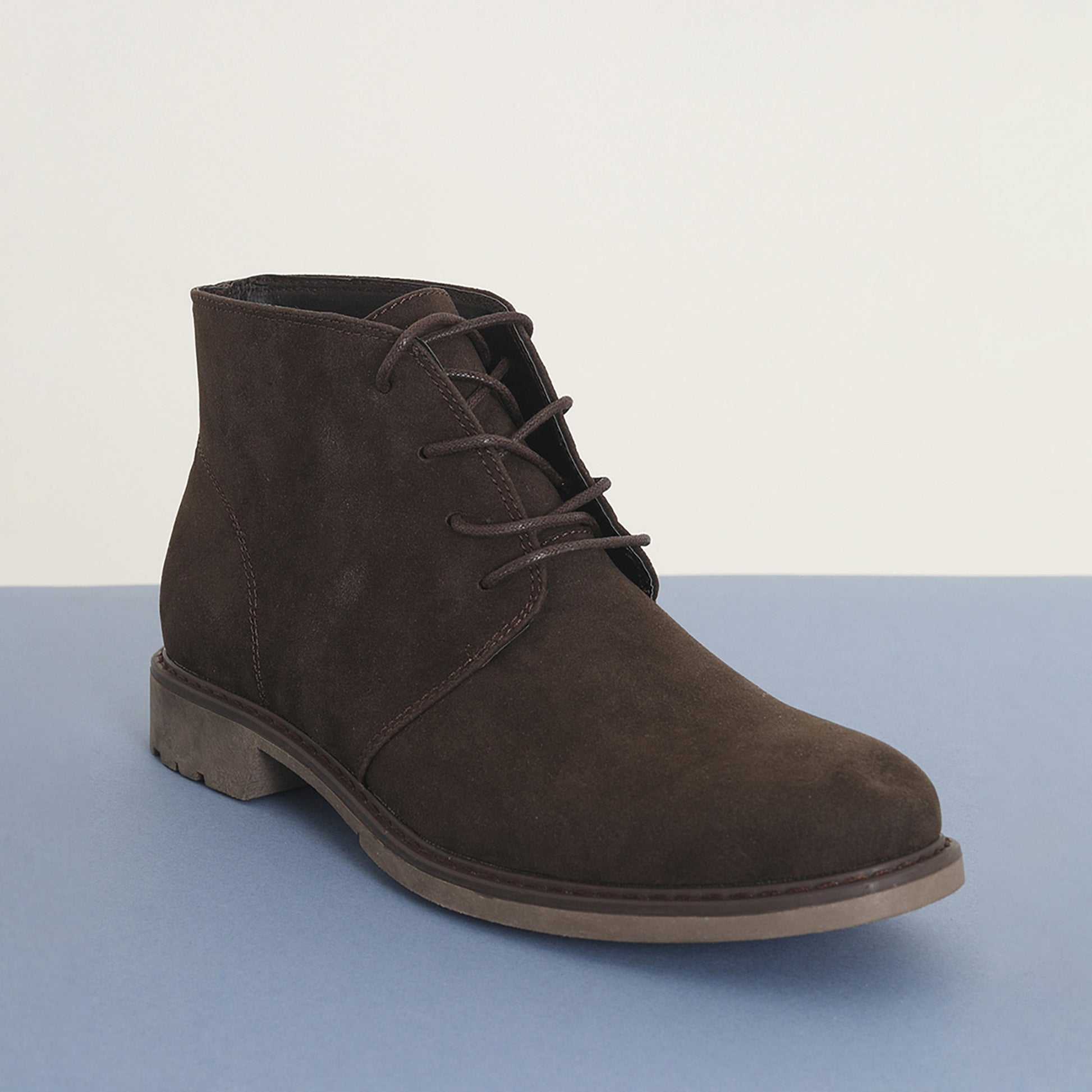 Brave Soul Dark Brown Faux Suede Lace Up Desert Boot - Dark Brown Image 2