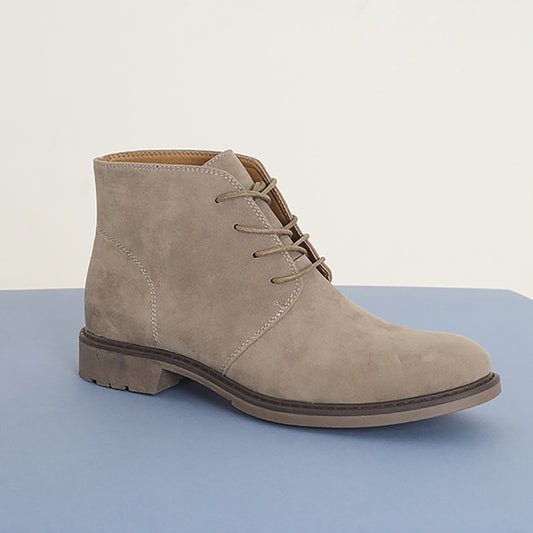 Brave Soul Stone Faux Suede Lace Up Desert Boot - Stone Image 1