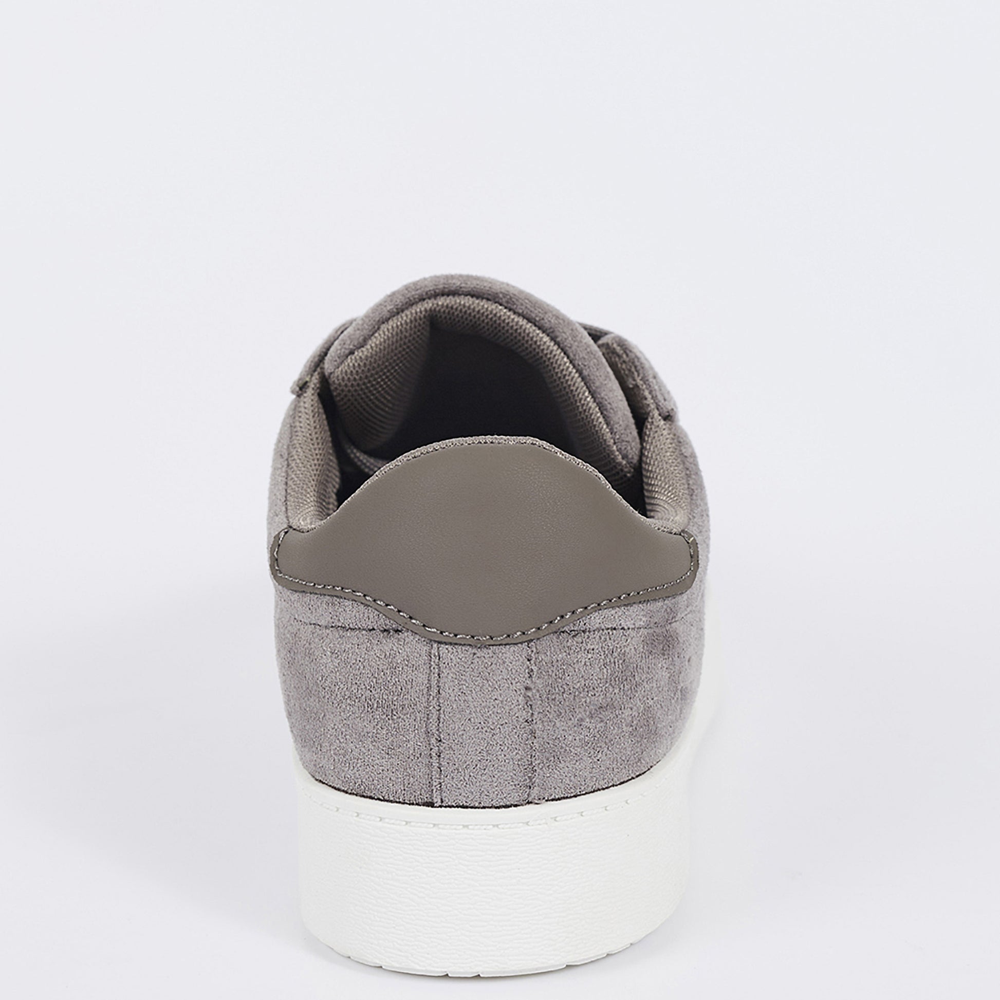 Brave Soul Grey Faux Suede Trainers with Contrast Sole - Grey Image 2