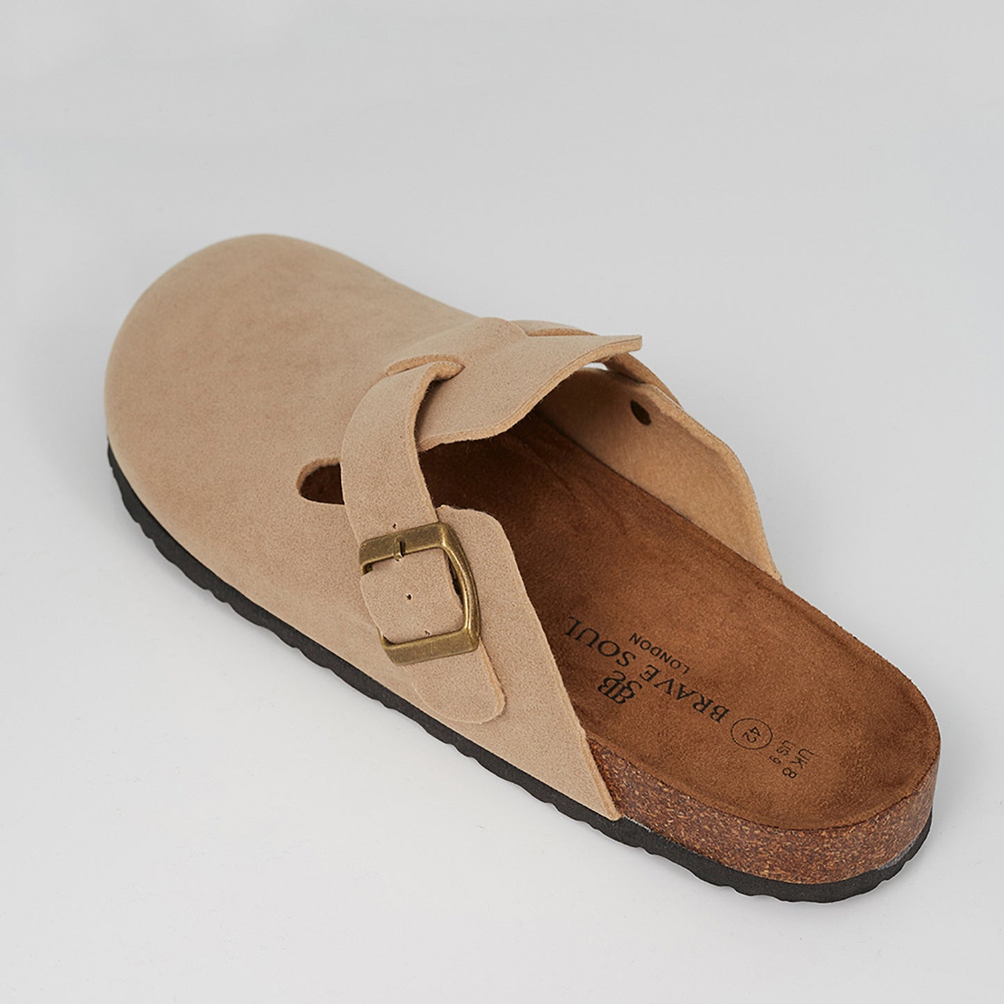 Brave Soul Taupe Faux Suede Mule Sandals - Taupe Image 2
