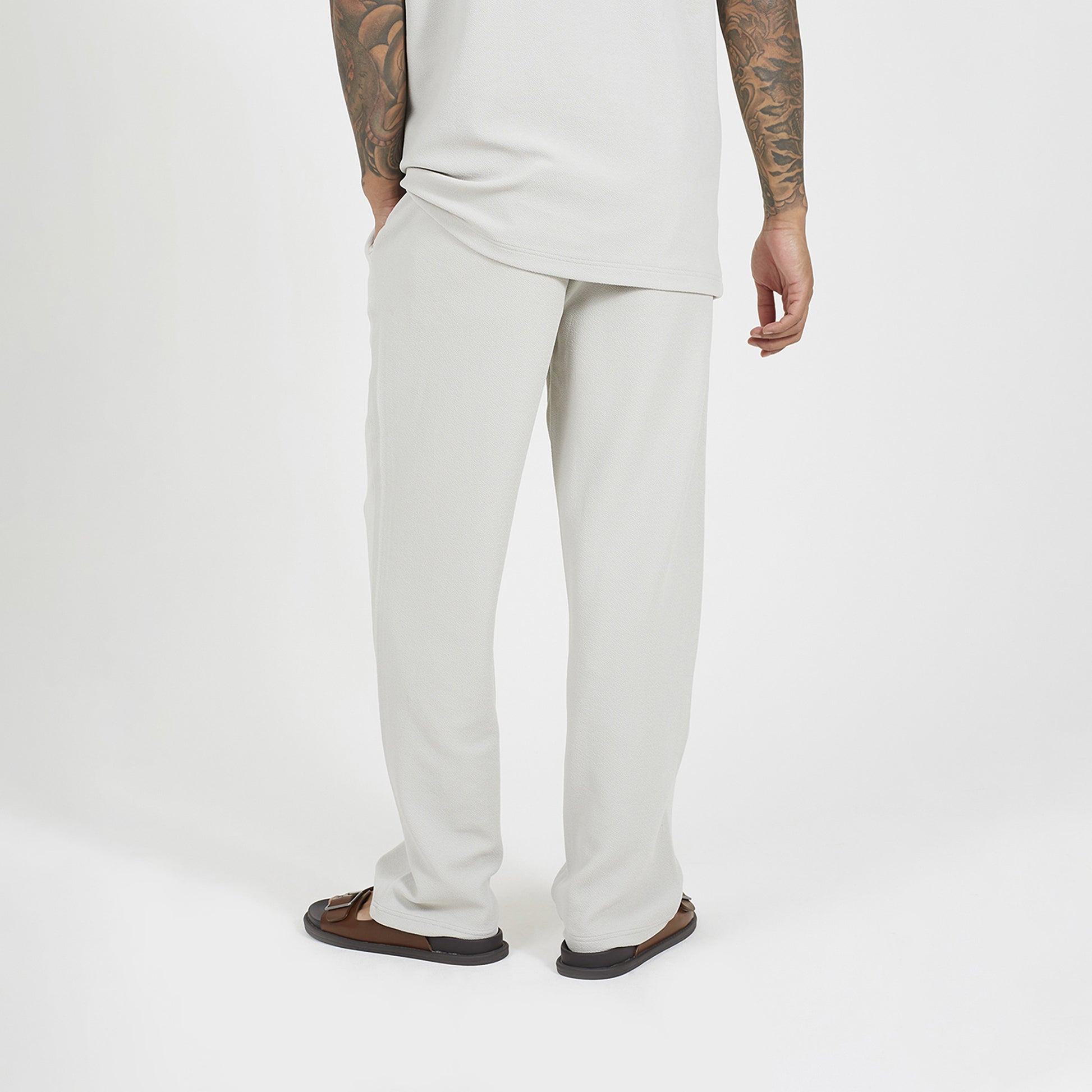 Brave Soul Taupe Straight Leg Joggers - Taupe Image 2