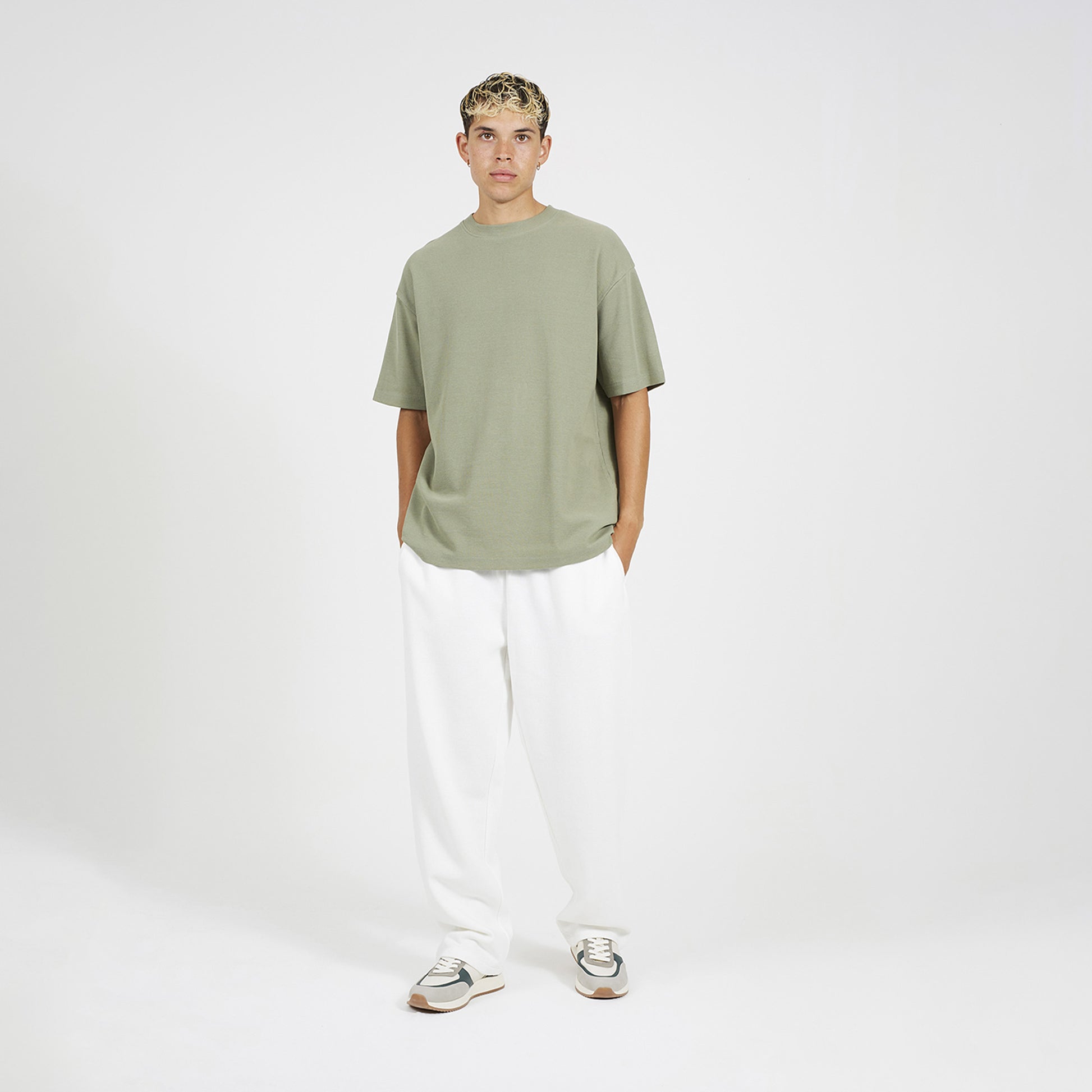 Brave Soul Cream Wide Leg Joggers - Cream Image 3