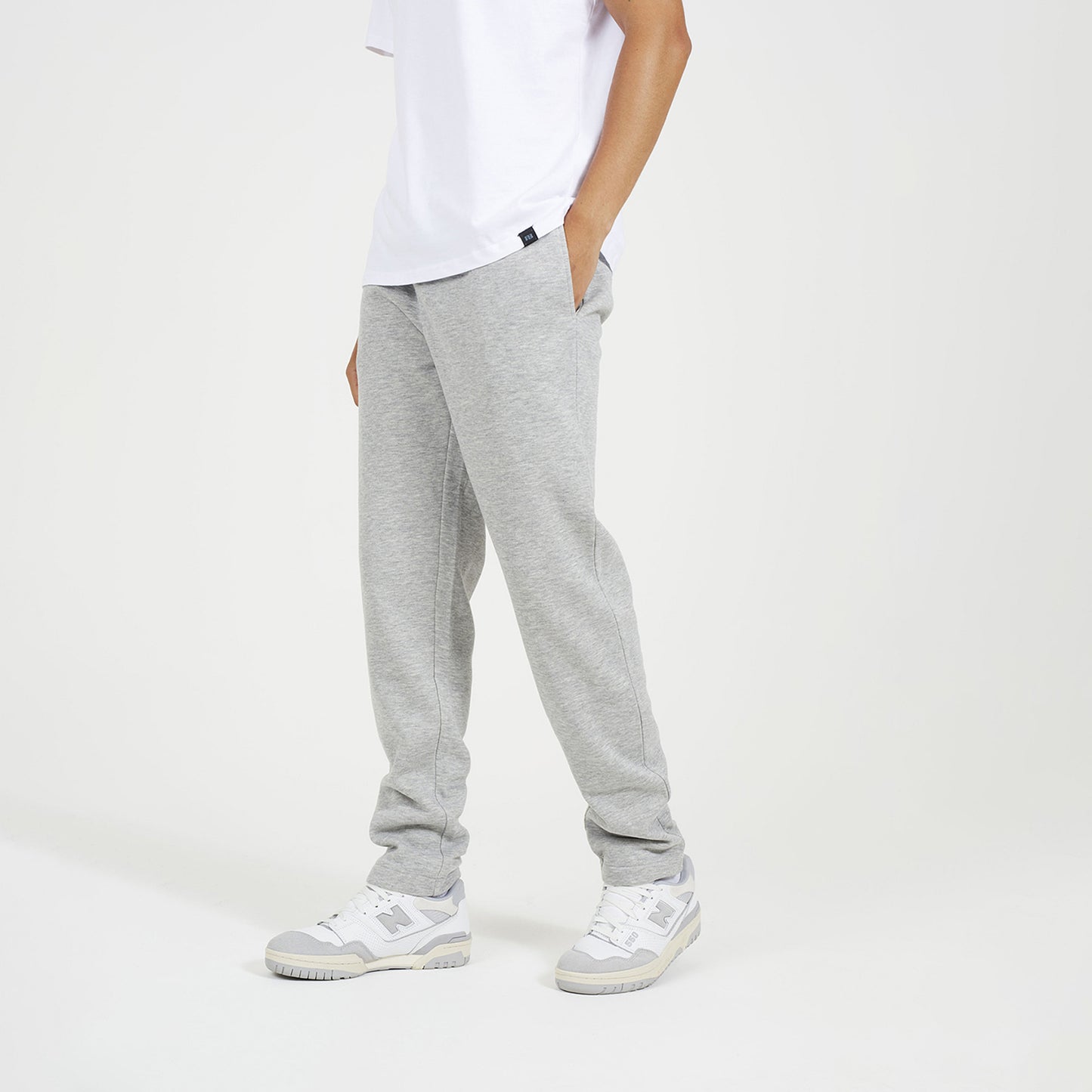 Brave Soul Grey Straight Leg Open Hem Joggers - Grey Image 1