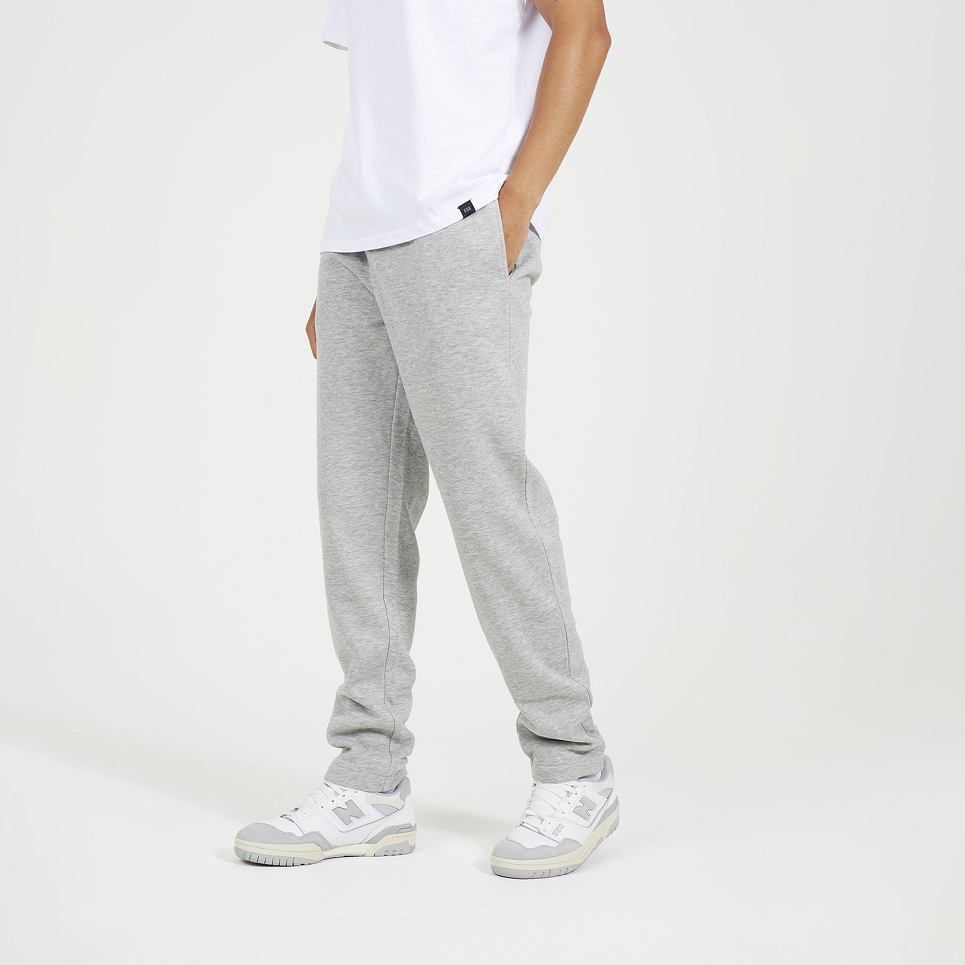 Brave Soul Grey Straight Leg Open Hem Joggers - Grey Image 1