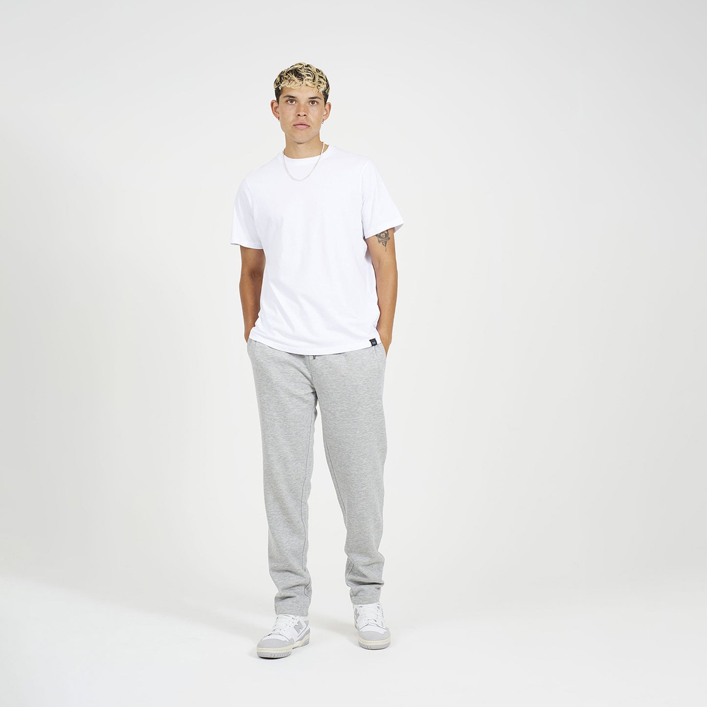 Brave Soul Grey Straight Leg Open Hem Joggers - Grey Image 3