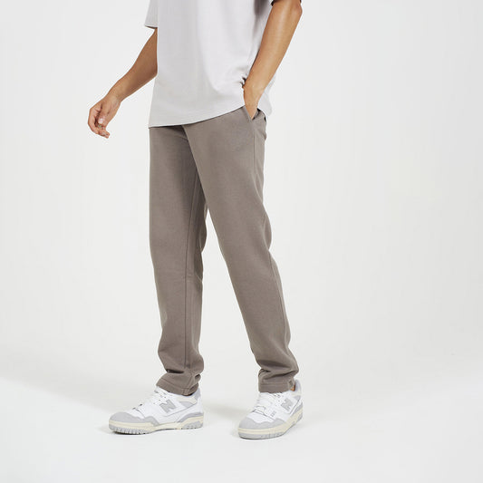 Brave Soul Taupe Straight Leg Open Hem Joggers - Taupe Image 1