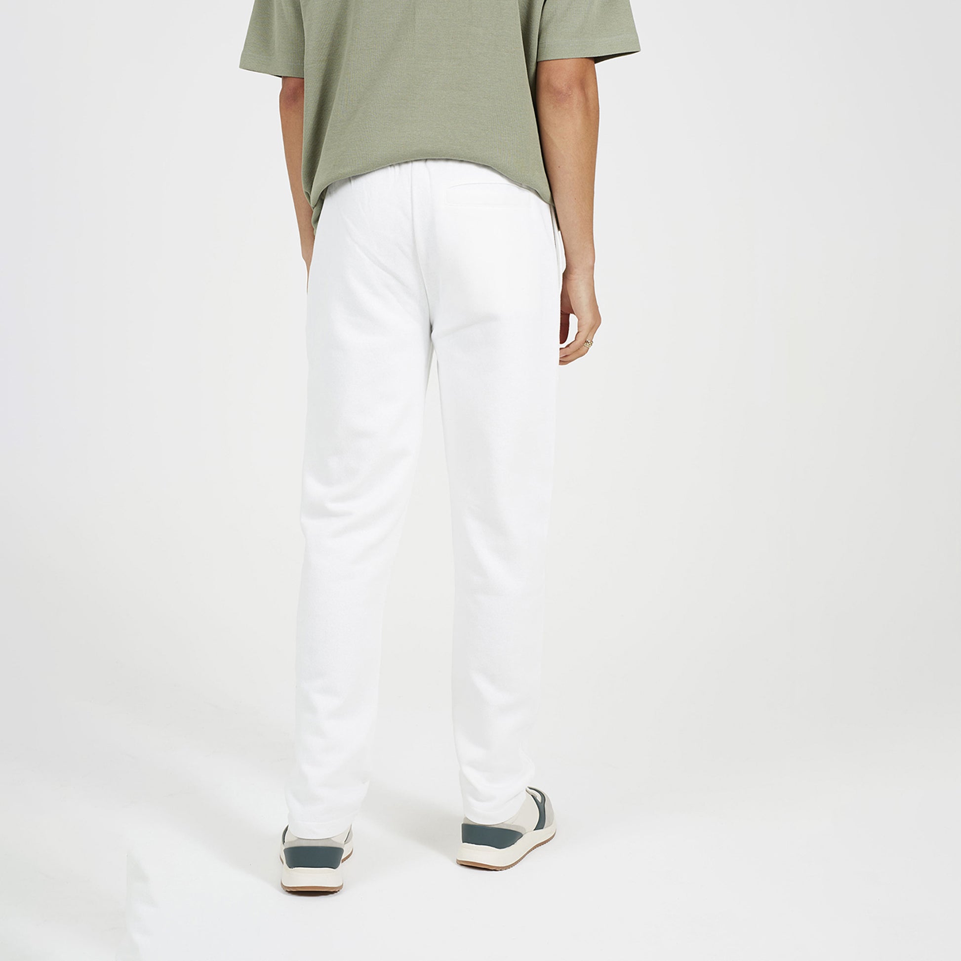 Brave Soul Cream Straight Leg Open Hem Joggers - Cream Image 2