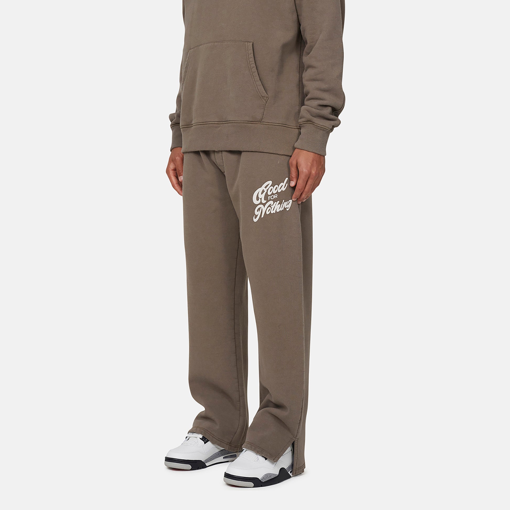 Good For Nothing  Fawn Flared Joggers - Fawn Image 2