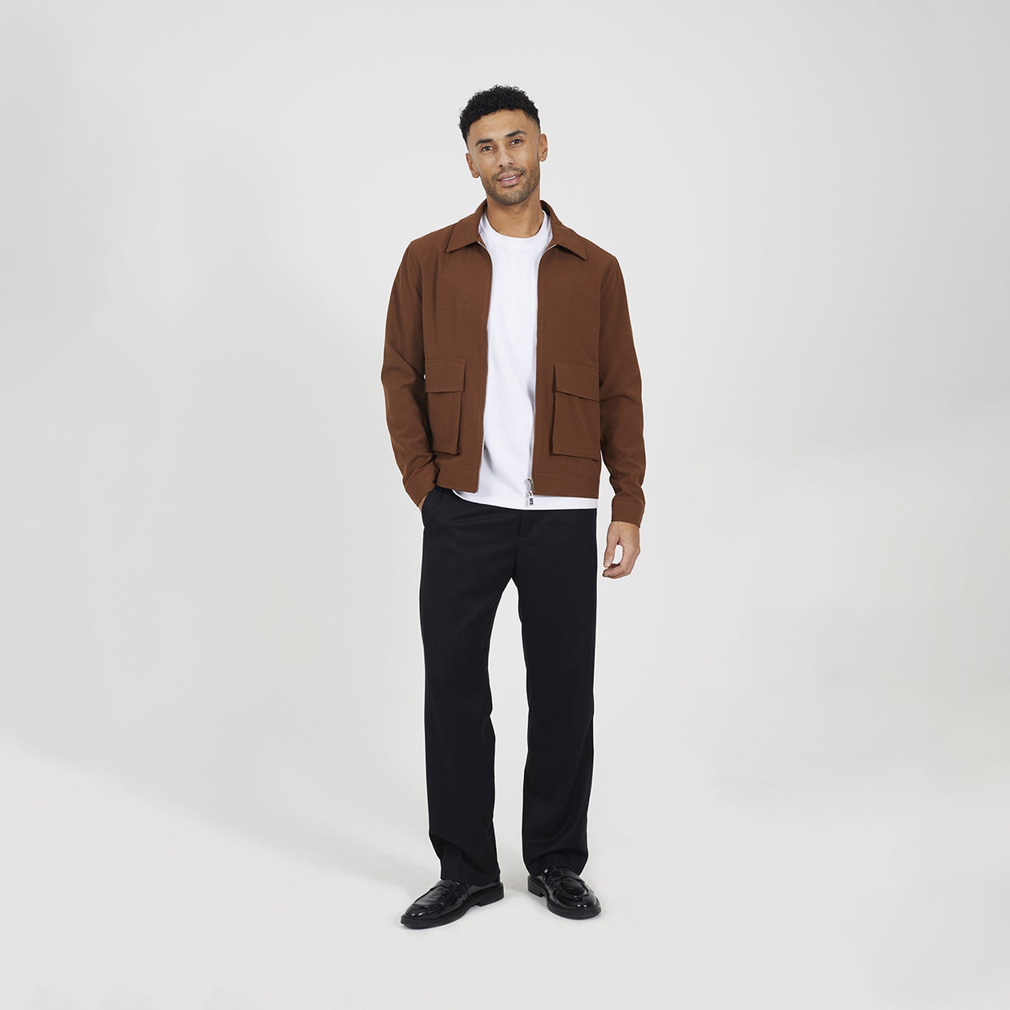Brave Soul Tan Patch Pocket Harrington Jacket - Tan Image 2