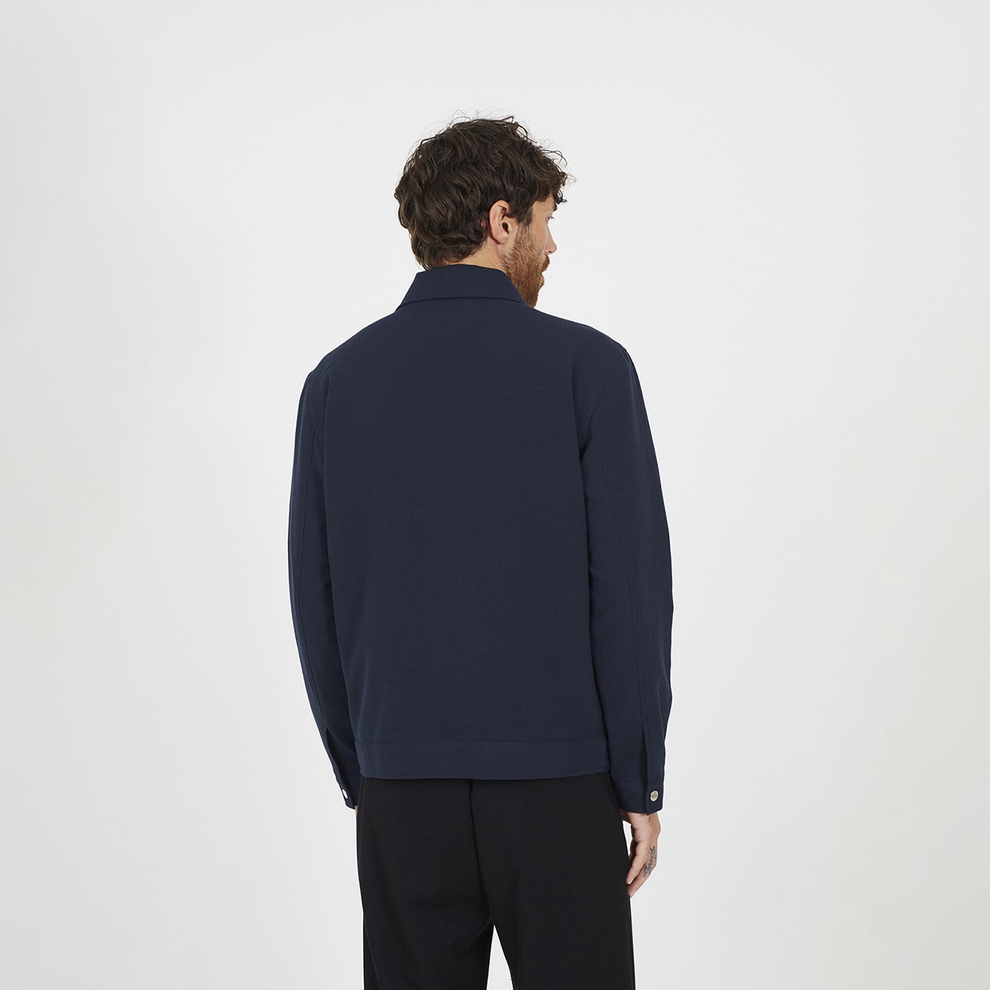 Brave Soul Navy Patch Pocket Harrington Jacket - Navy Image 2